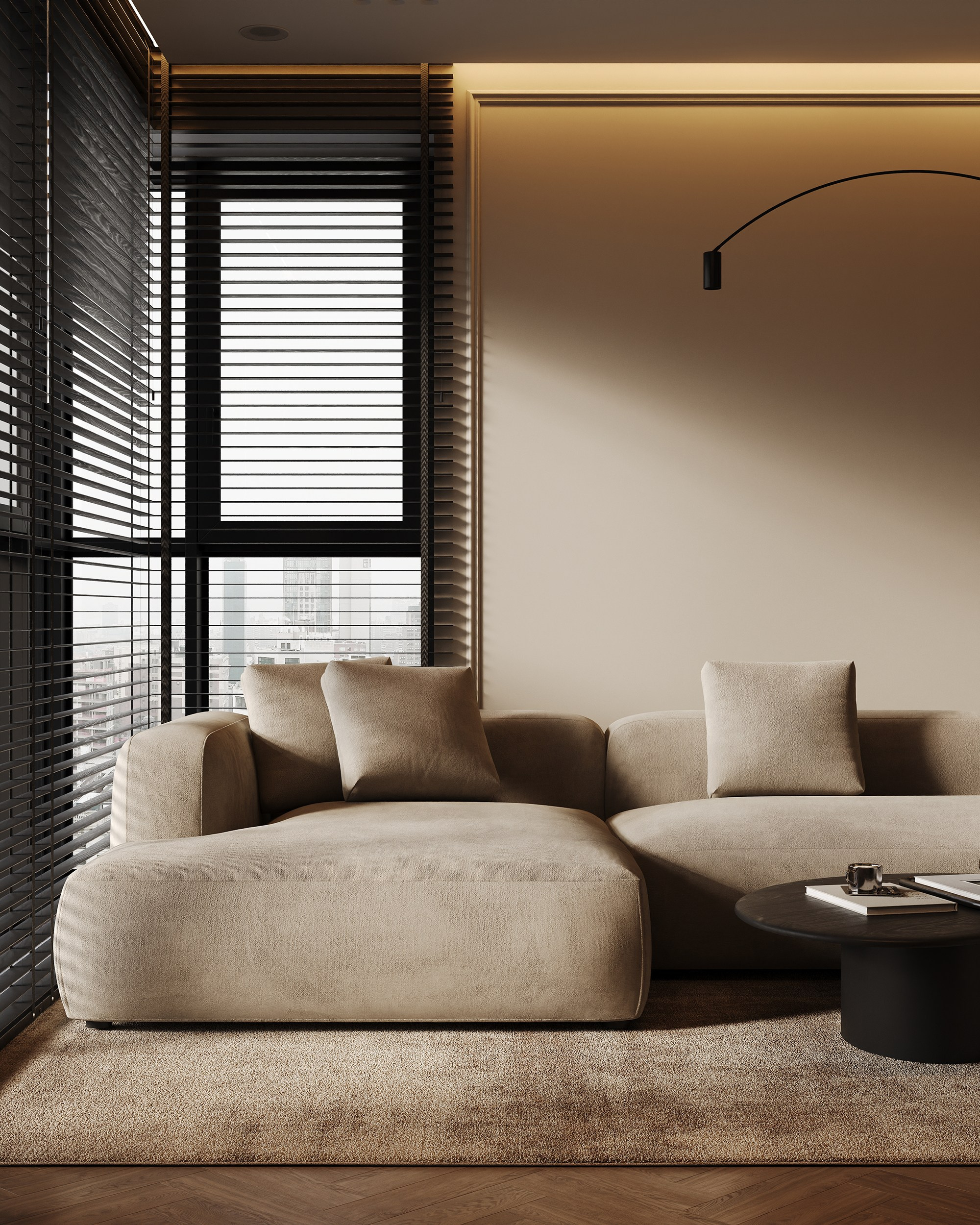 Кухня-гостиная «Одинарка». 3D визуализация интерьера Надежда Соколова