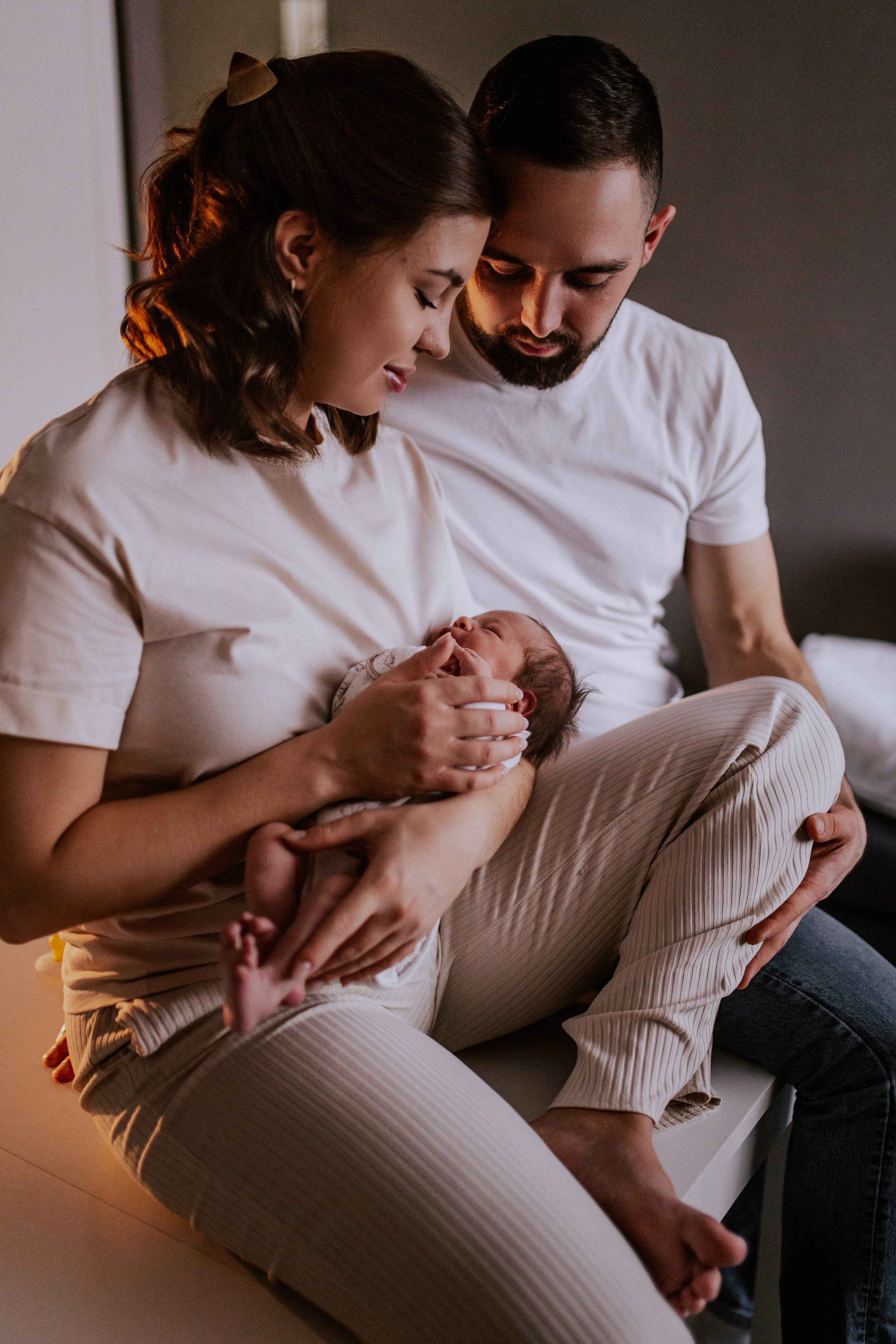 Домашняя съёмка с новорожденным в Тюмени. Фотограф Шелудкова Яна, город Тюмень