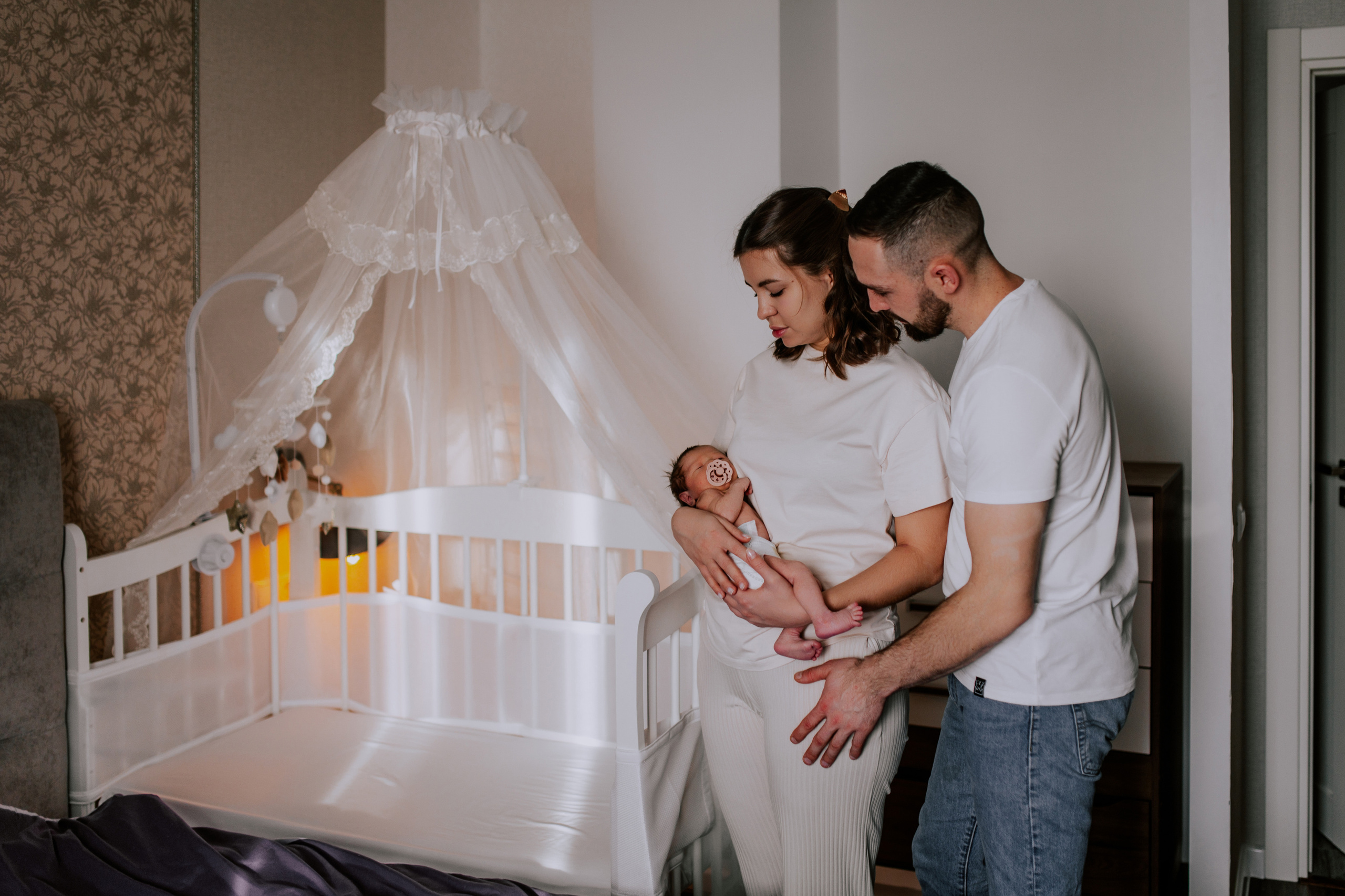 Домашняя съёмка с новорожденным в Тюмени. Фотограф Шелудкова Яна, город Тюмень