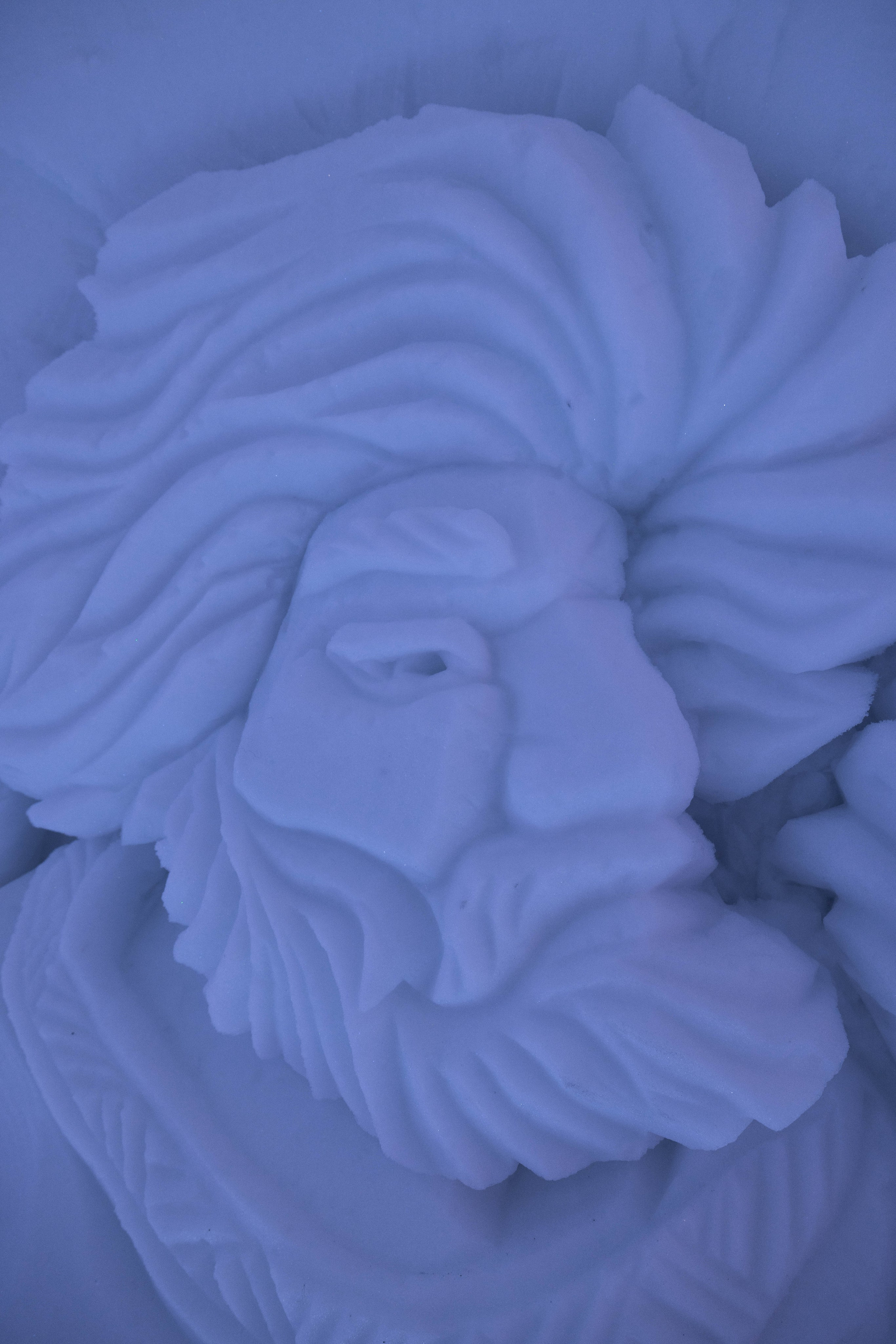 Снежная деревня. Турист оптимист