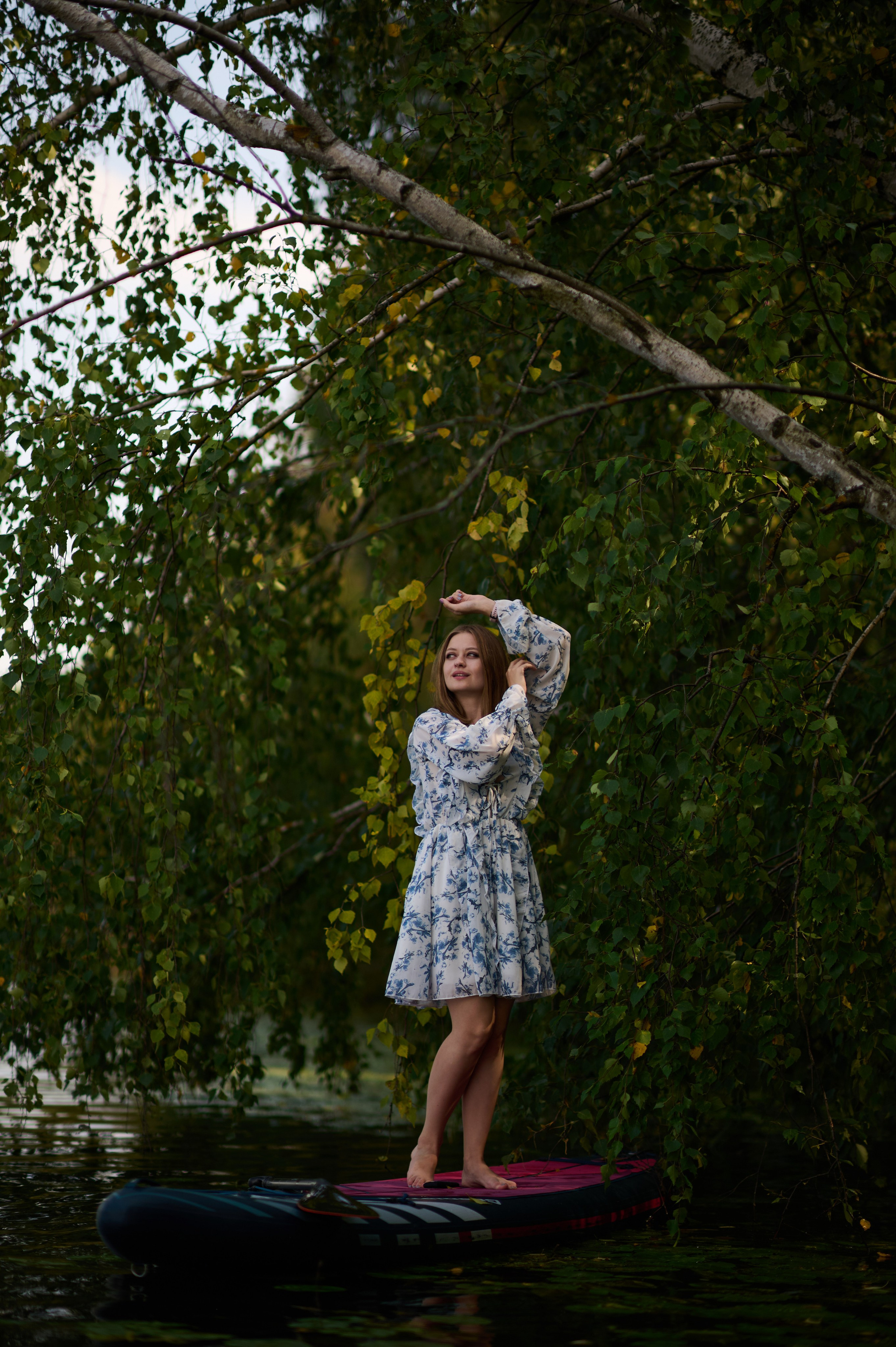 Маша. Фотосъемки на сапах, Москва. Сплавы на сапах