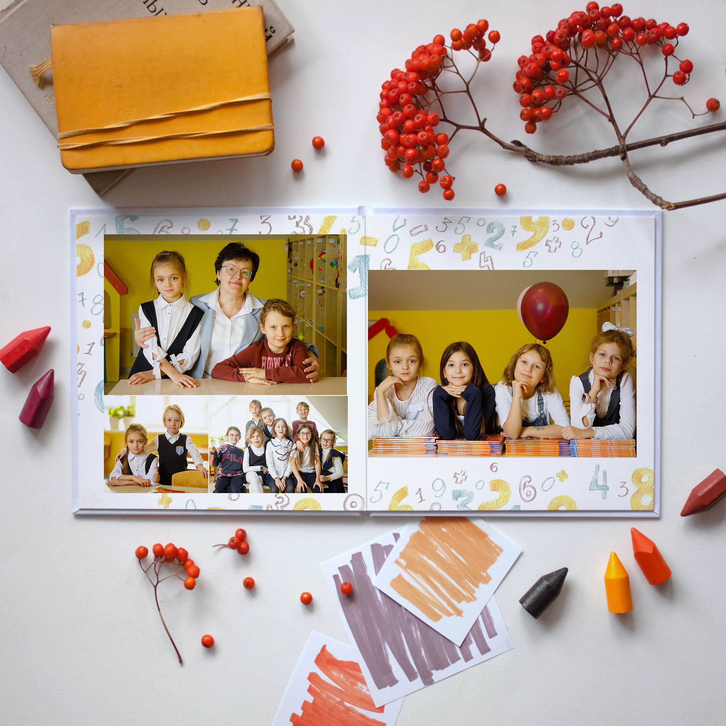 Буквы и цифры. Выпускные альбомы в Москве FOTOVMESTE