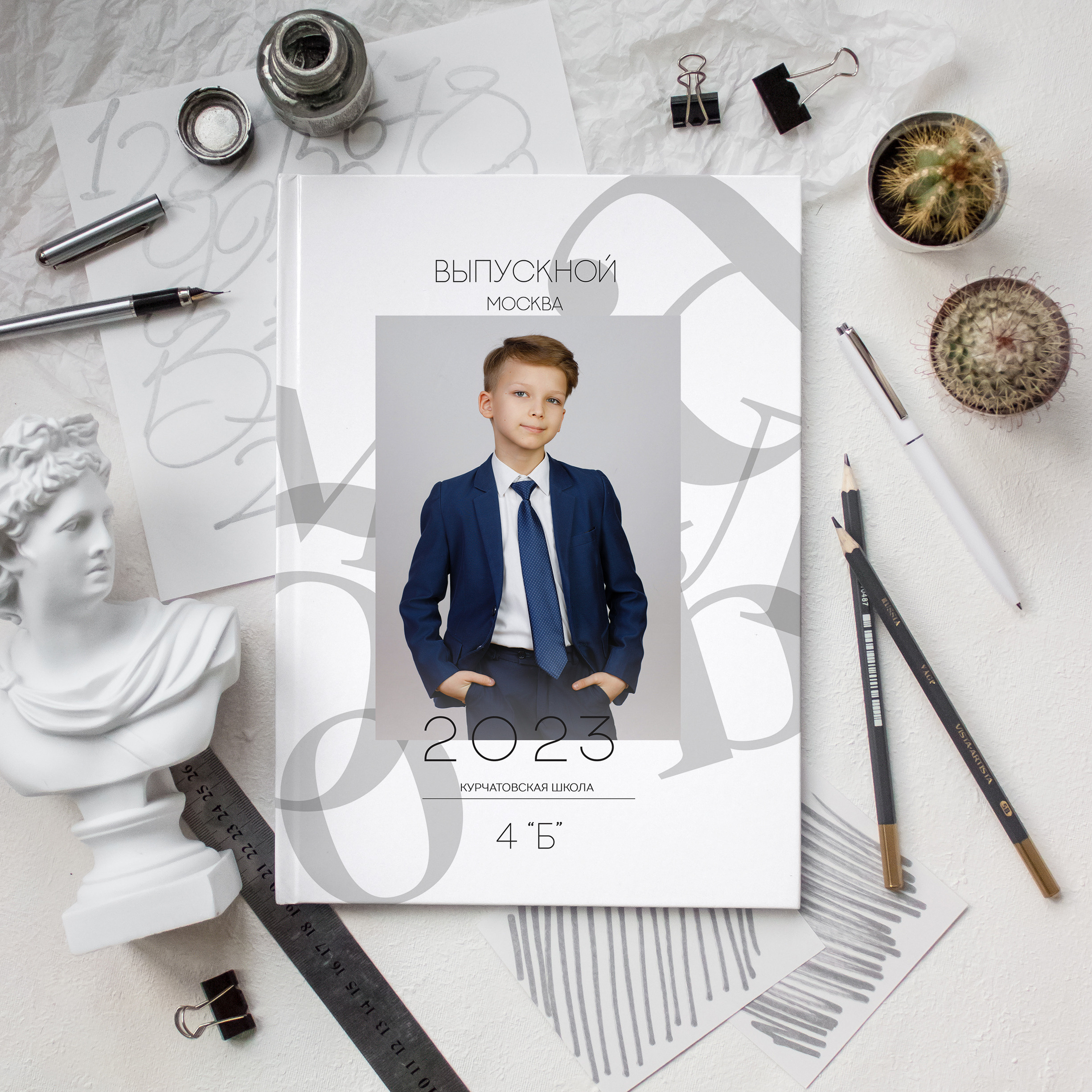 Дизайн серый. Выпускные альбомы в Москве FOTOVMESTE