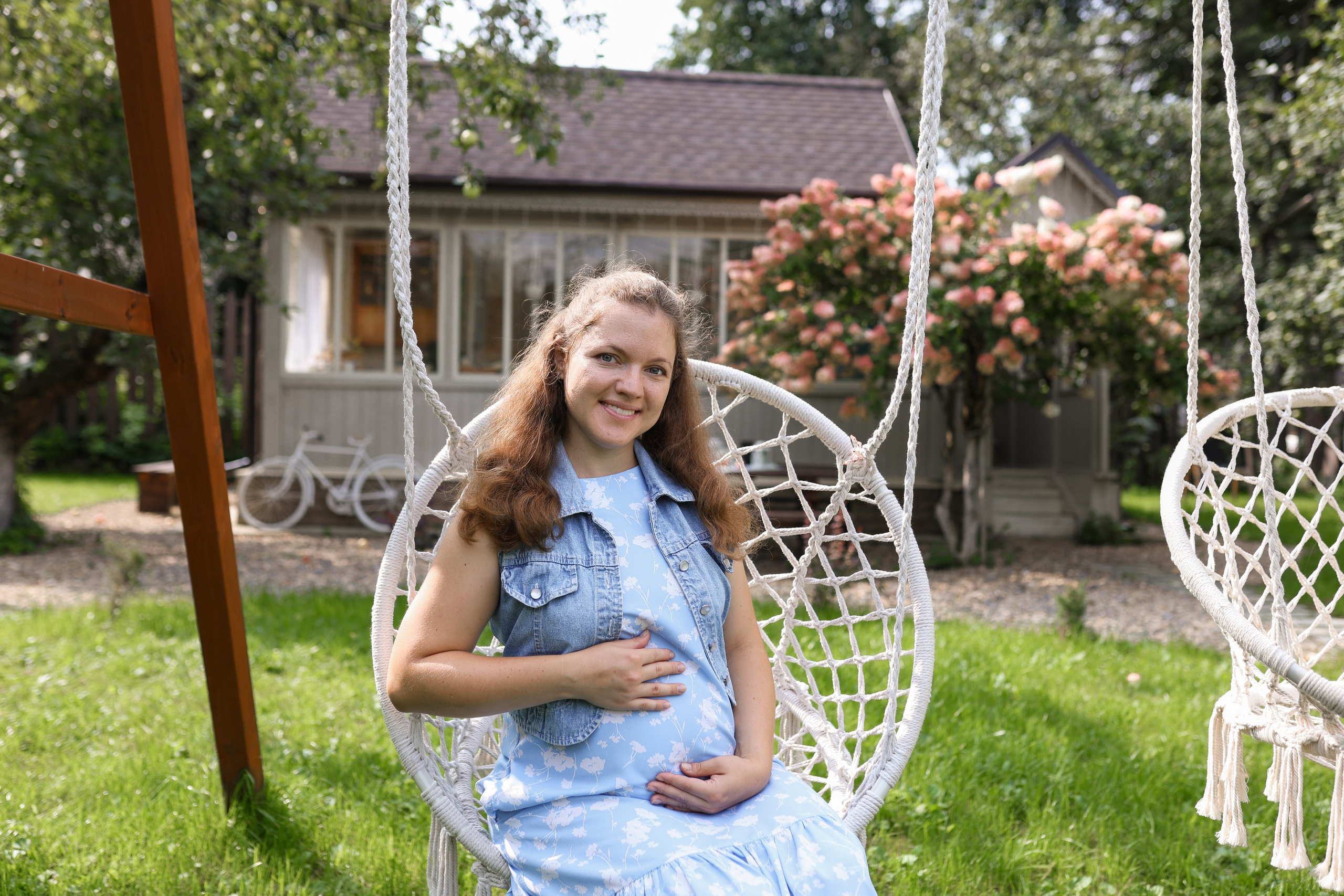 Фотосессия беременности в загородной студии Купавна. Фотограф в Железнодорожном и Балашихе