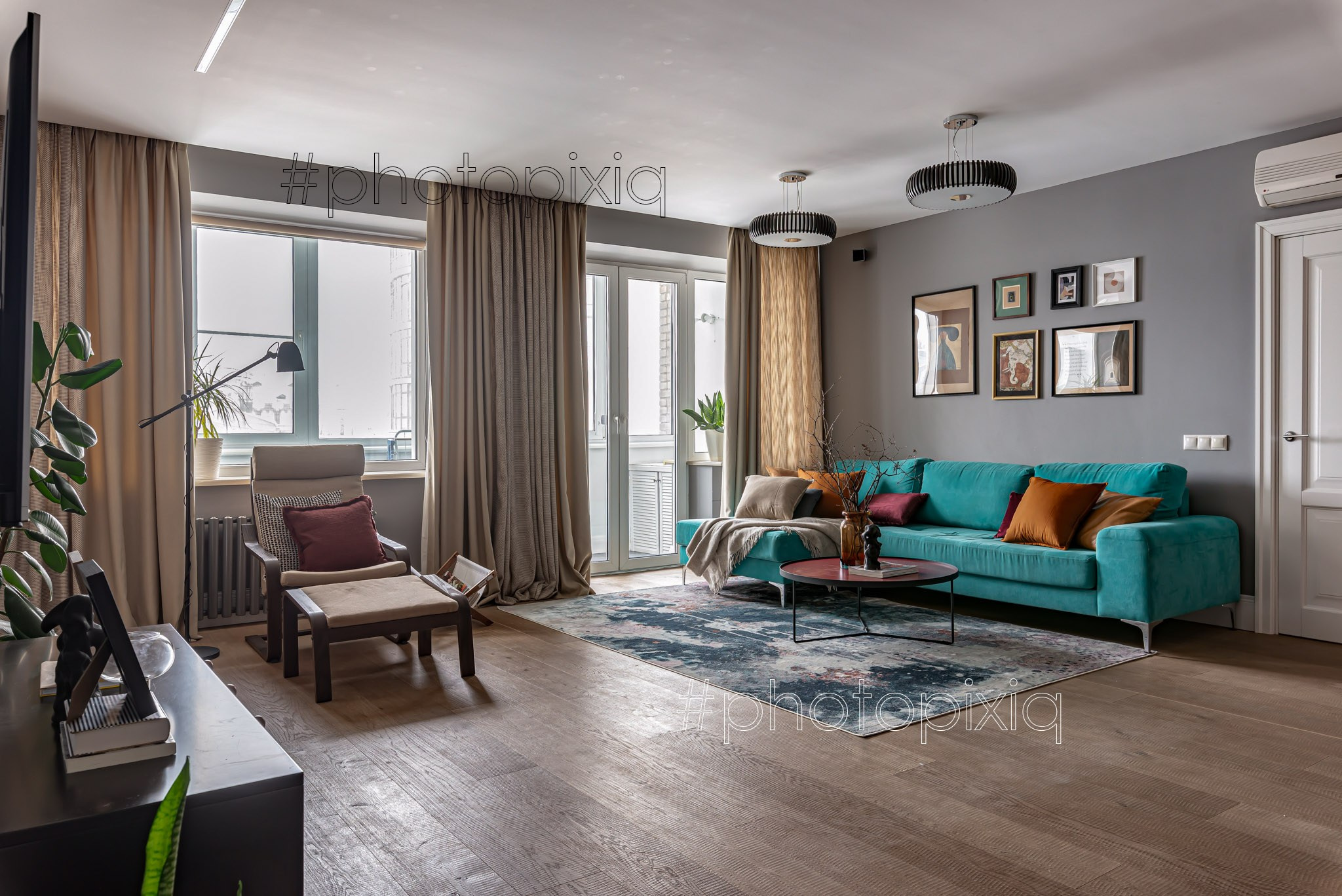 Интерьерный фотограф Кузнецов Сергей - фото дизайна гостиной от J&M studio 