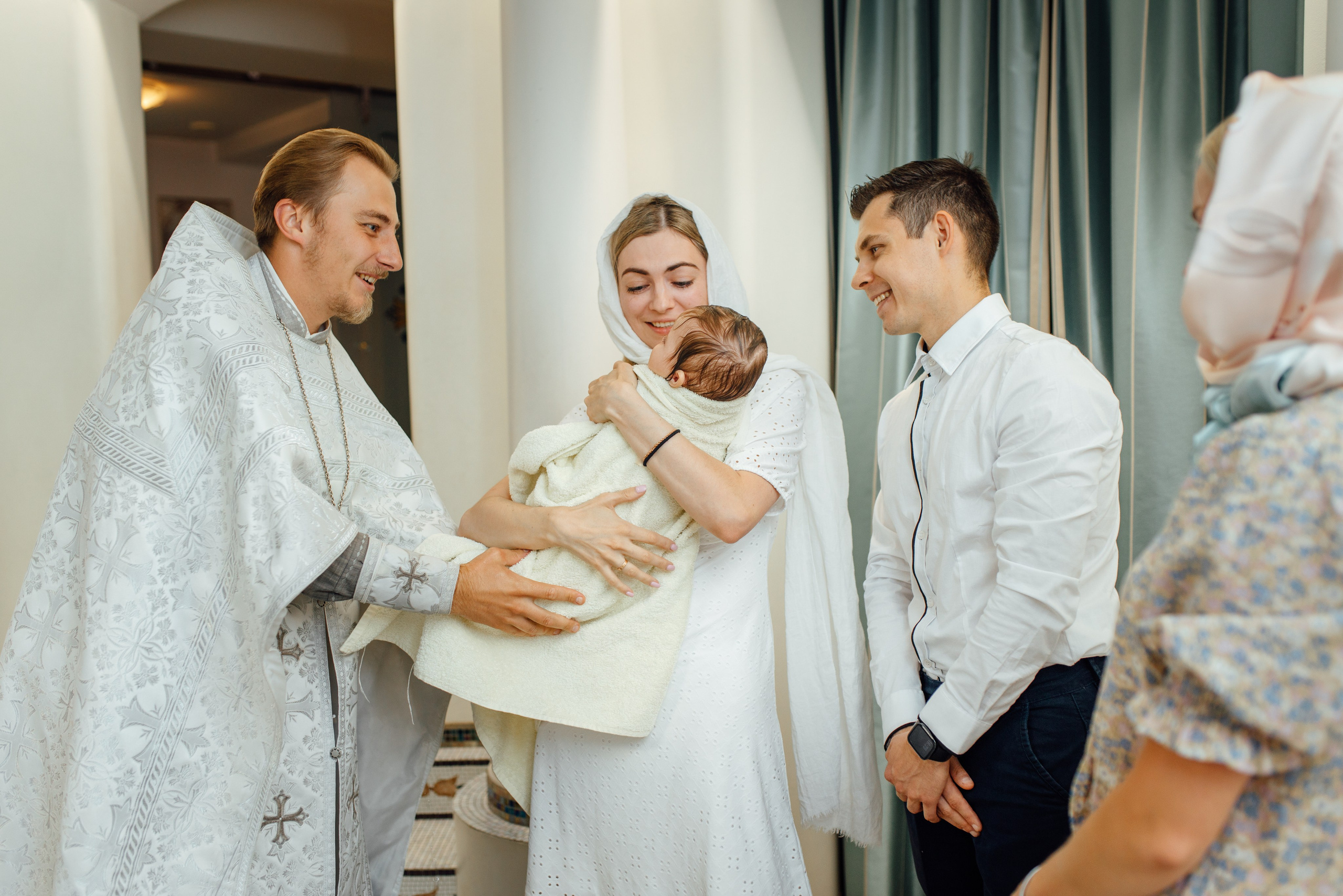 Крещение Аделины, храм Святой Троицы, июль 2024