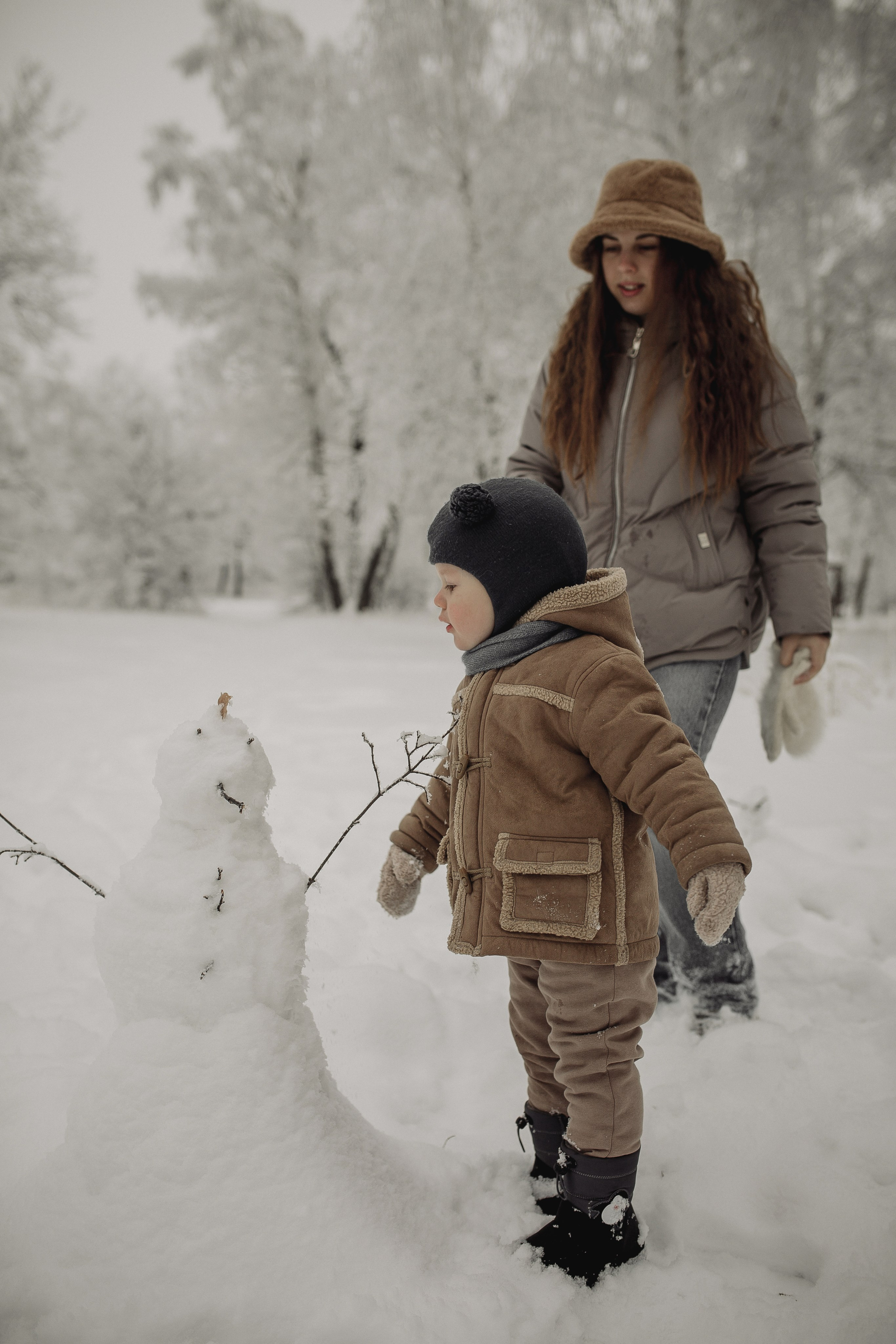 Снежное волшебство Рома, Лиза и Илюша. Семейный и свадебный фотограф в Саратове Катерина Оленская