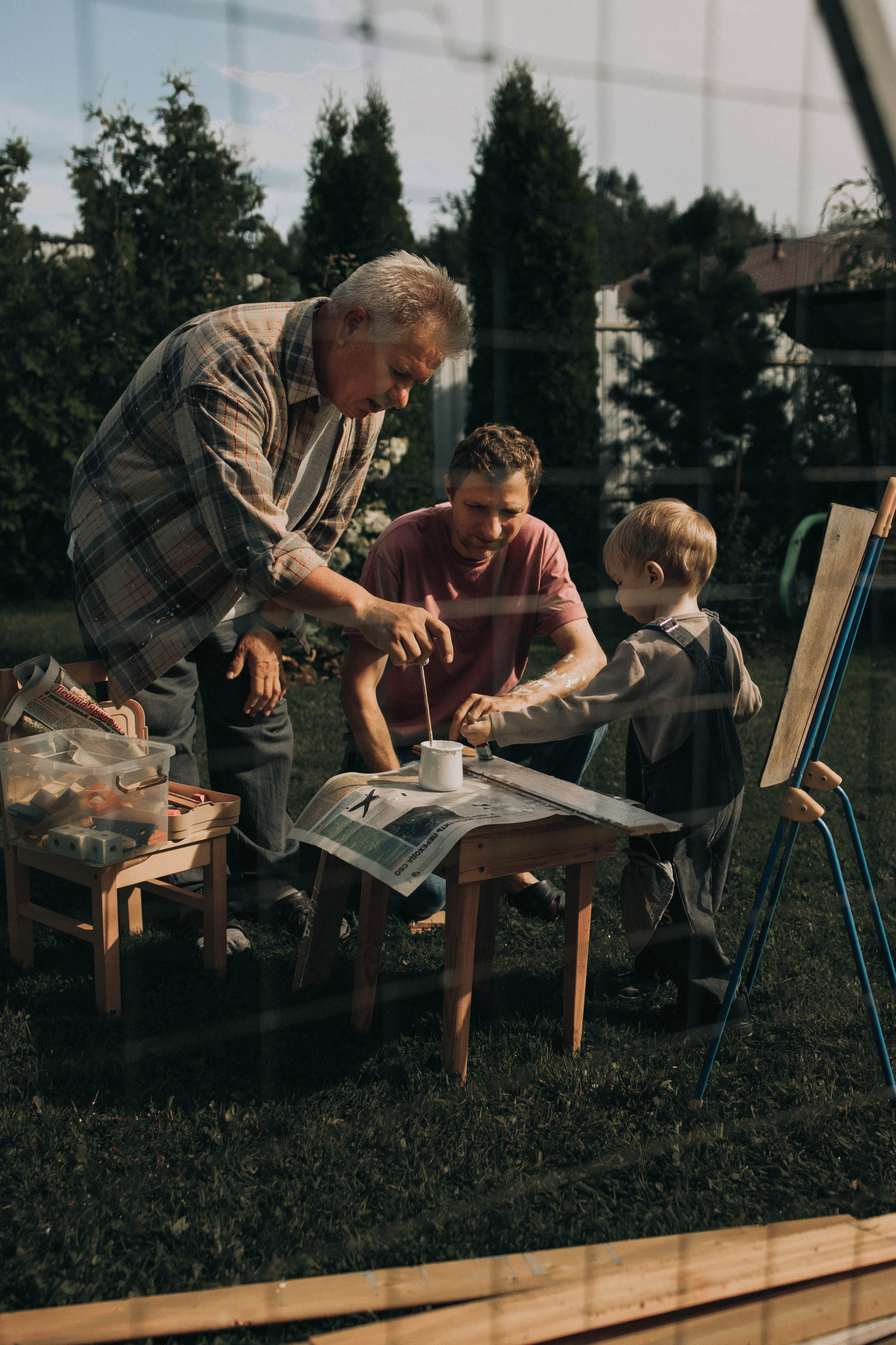 Стройка с дедом. Фотограф lifestylе в Москве Пшеничная Анастасия