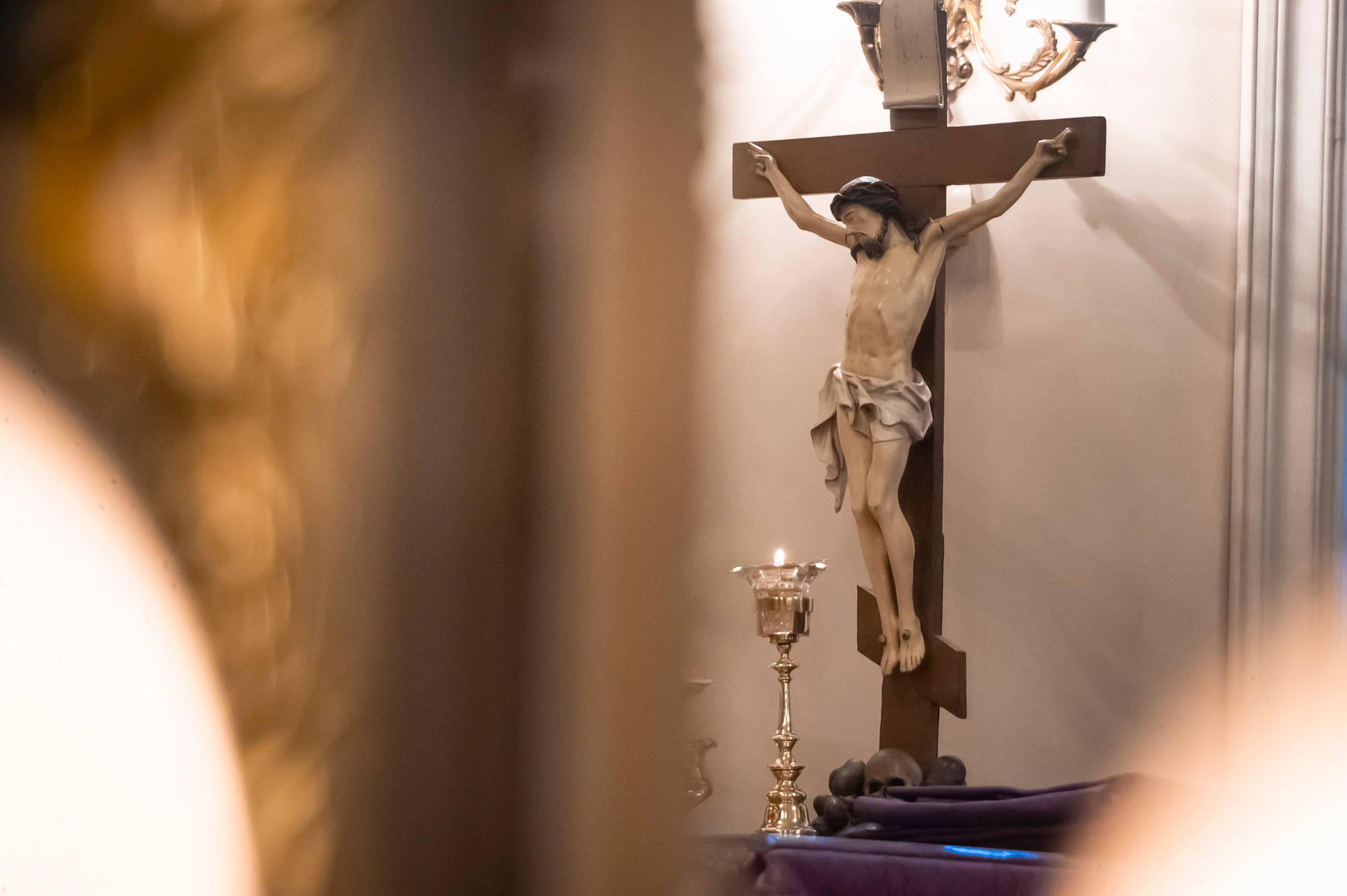 Богородский Храм. Всенощное бдение. Освящение верб. Антон и Татьяна Денисенко — В храме