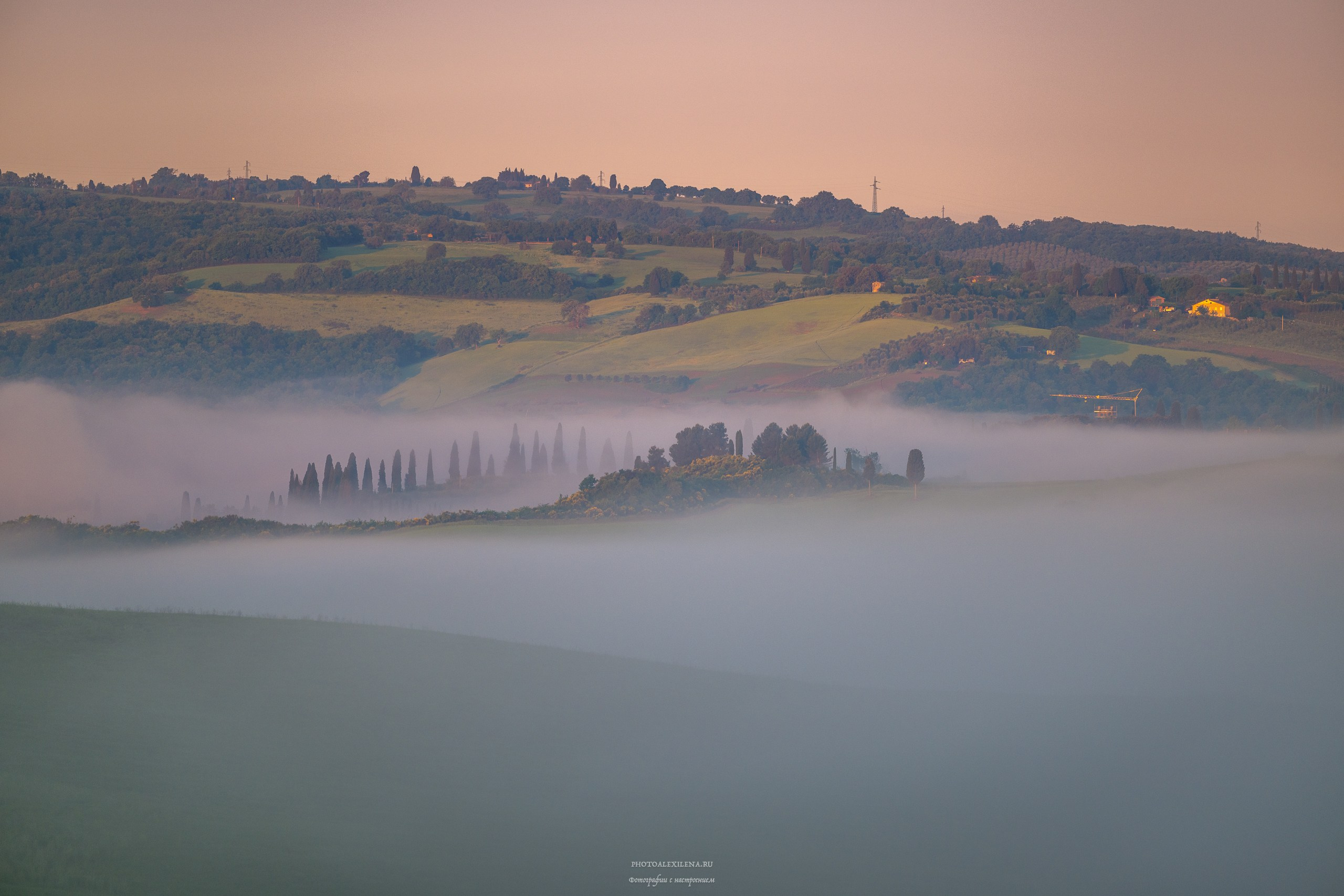 Волшебное утро в Тоскане. Авторские стильные фотокартины