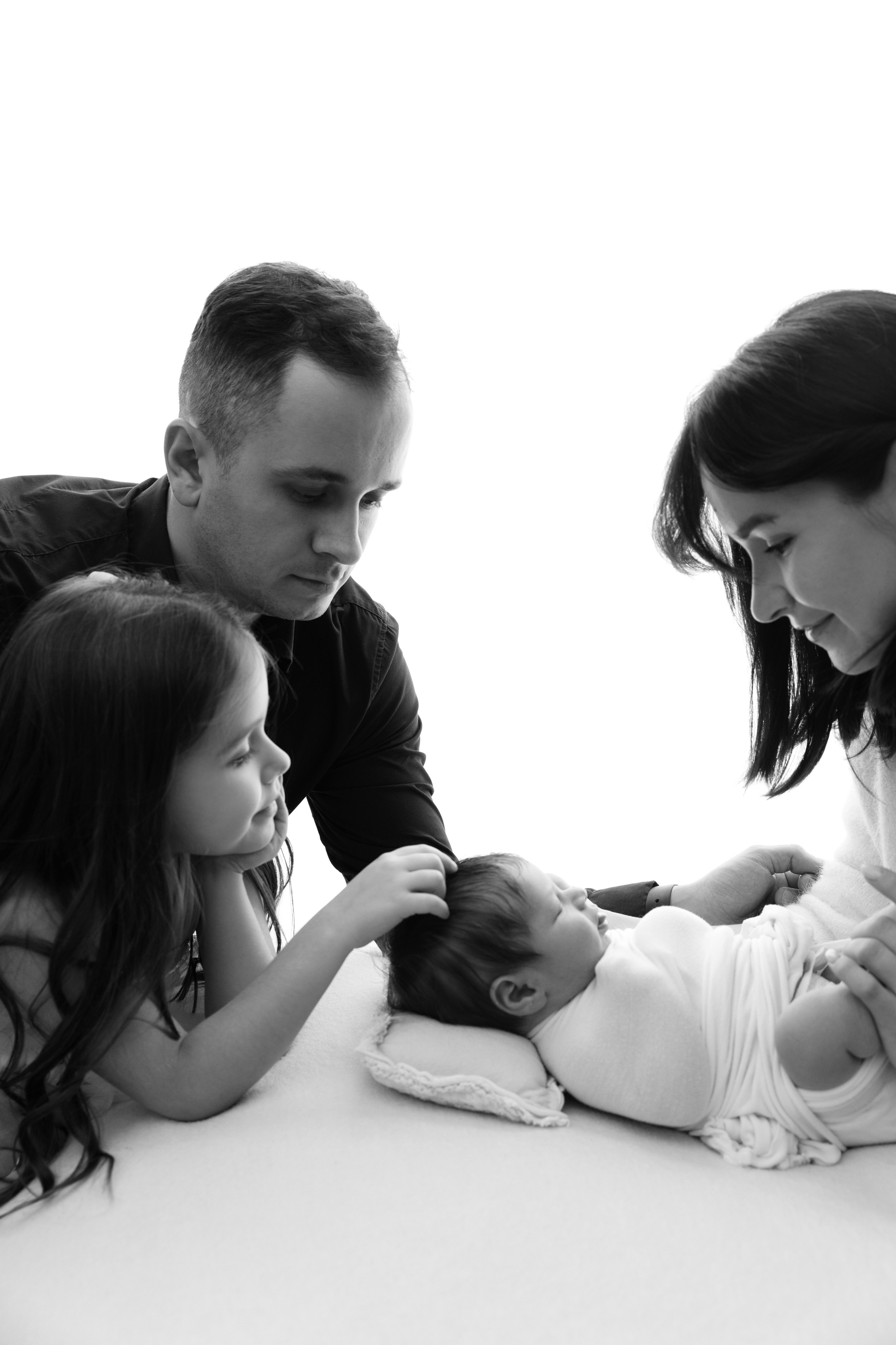 семейный кадр в контровом свете