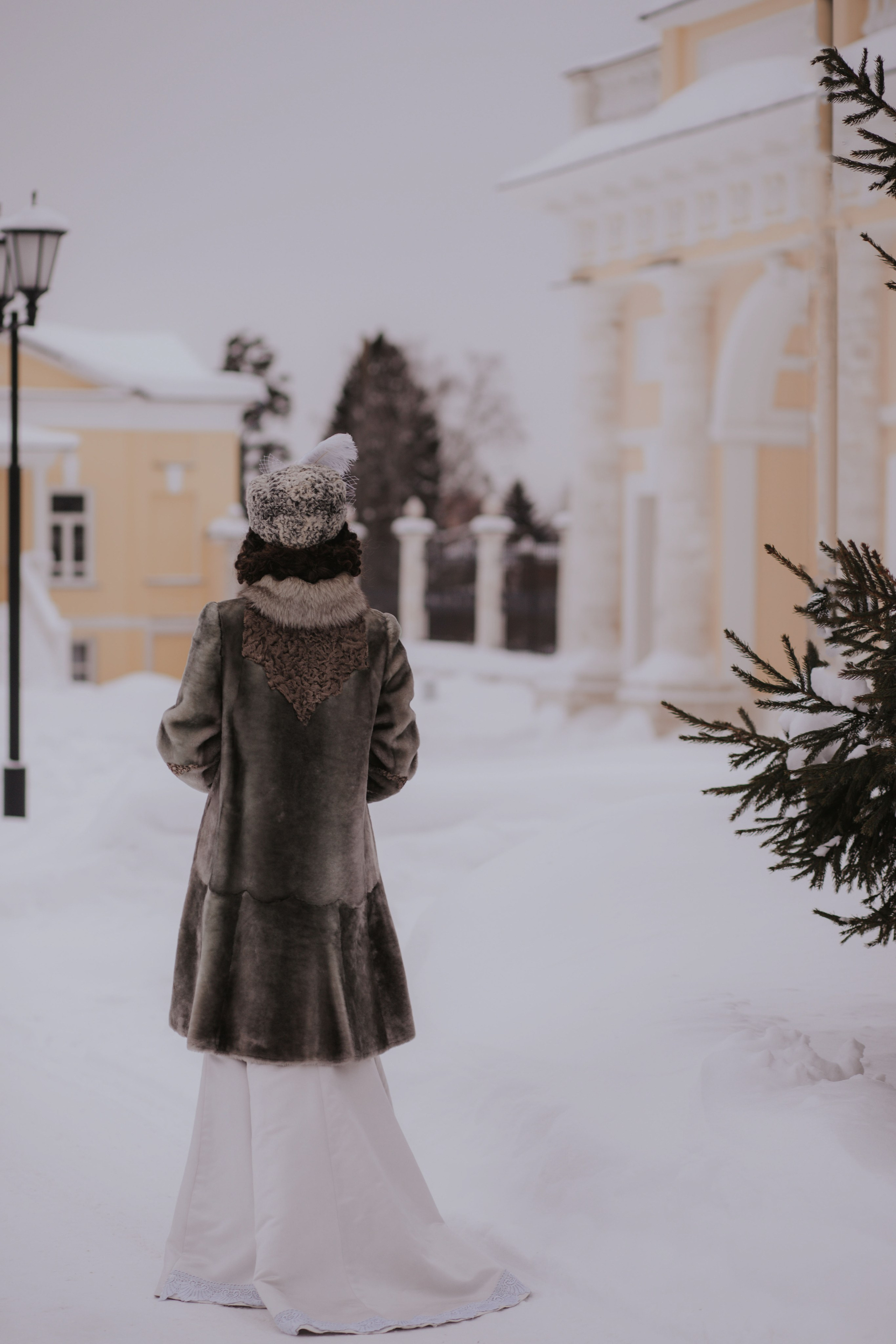 Зима в стиле модерн. Художественная винтажная фотография