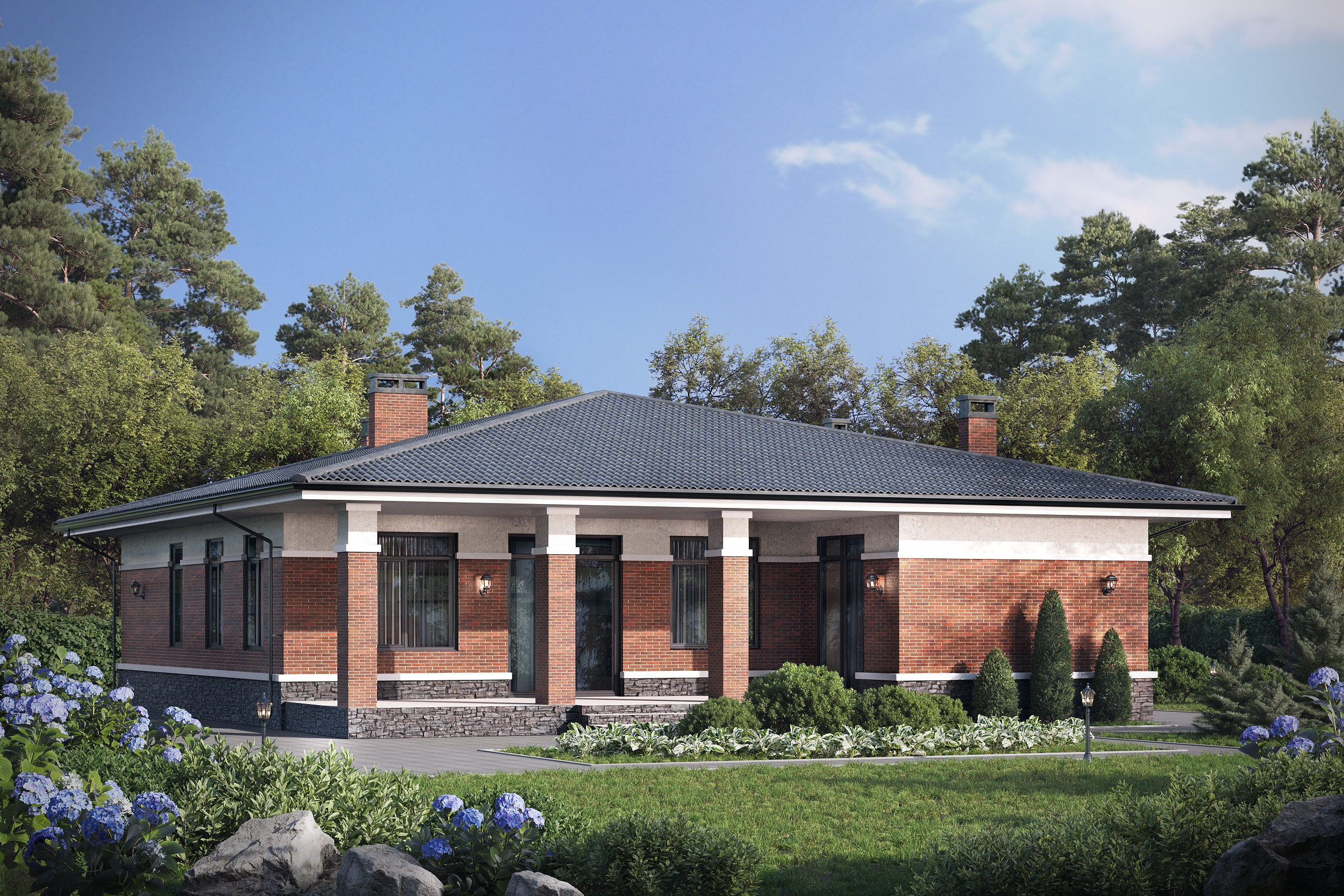 Визуализация проекта загородного дома. 3D визуализация/ Юлия Будник