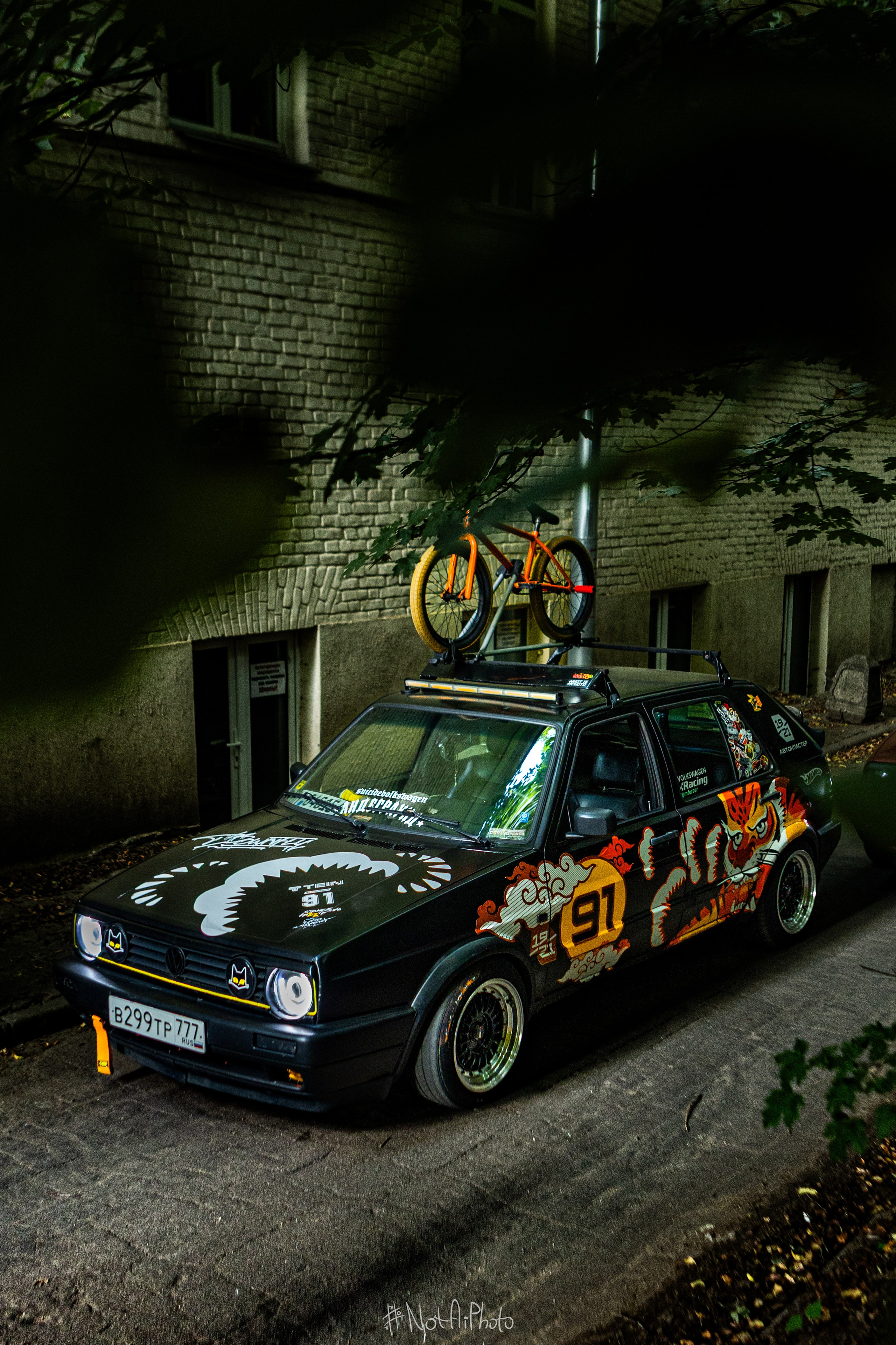 Медиа-сопровождение авто-проекта VW Golf 2. #NotAiPhoto — автомобильный фотограф