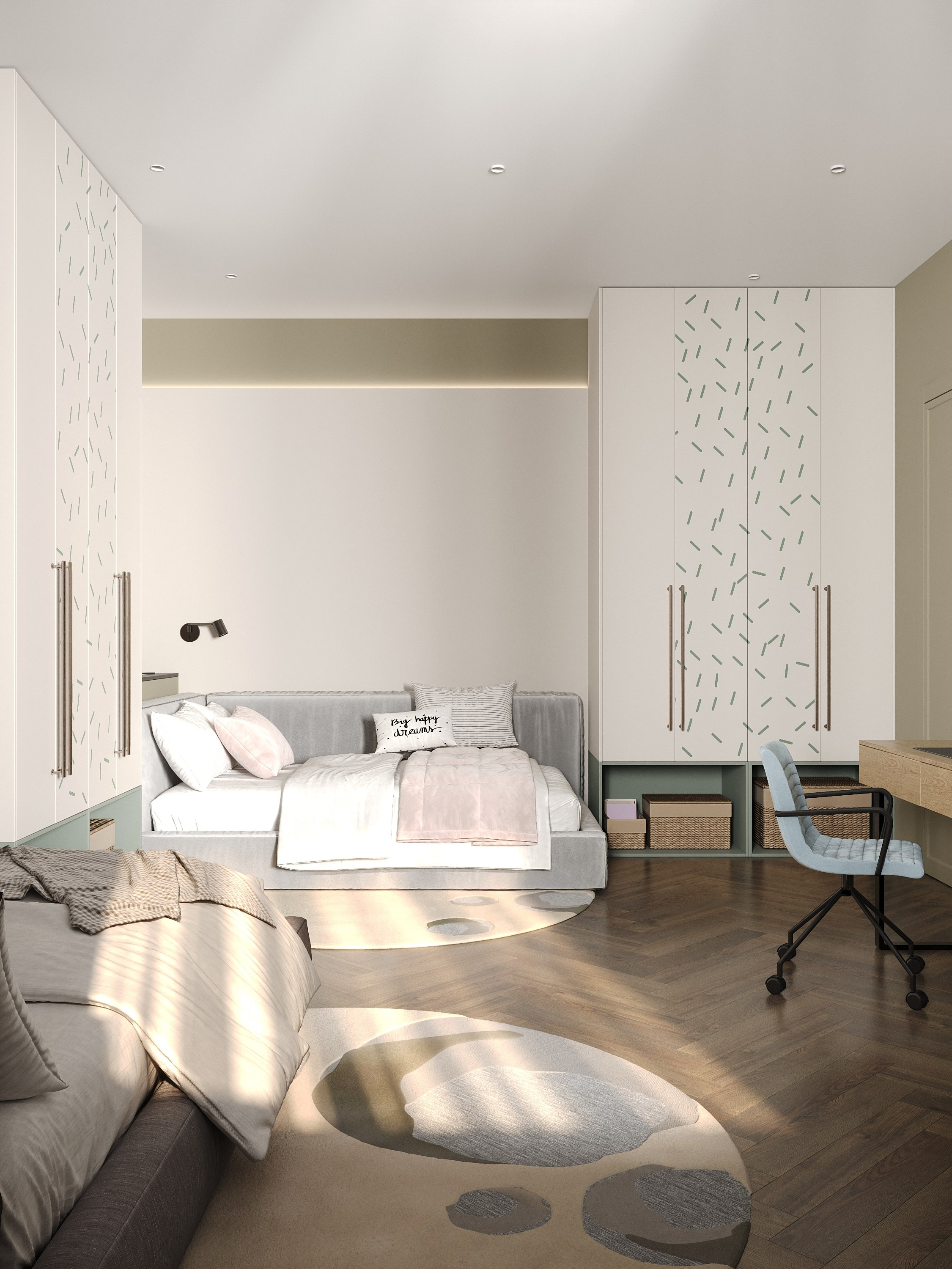 Sage & Oak Workspace. 3D Визуализация