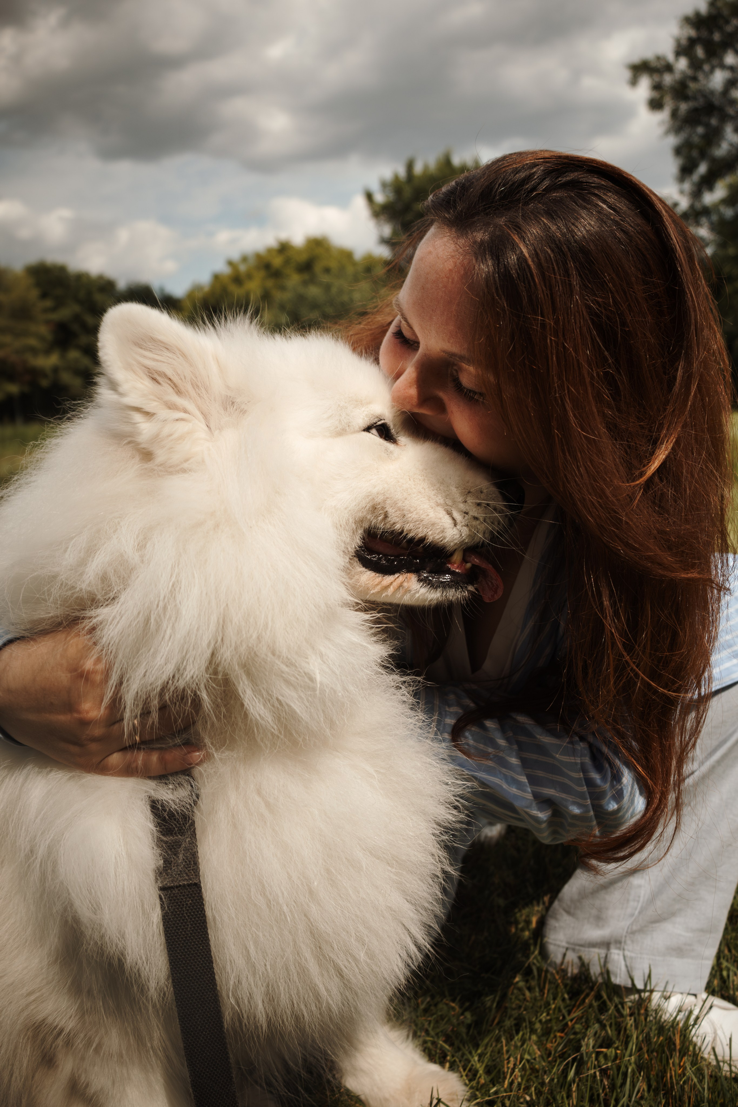 Семейная фотосессия с собаками в парке. Фотограф-анималист в Москве Екатерина Тихонова