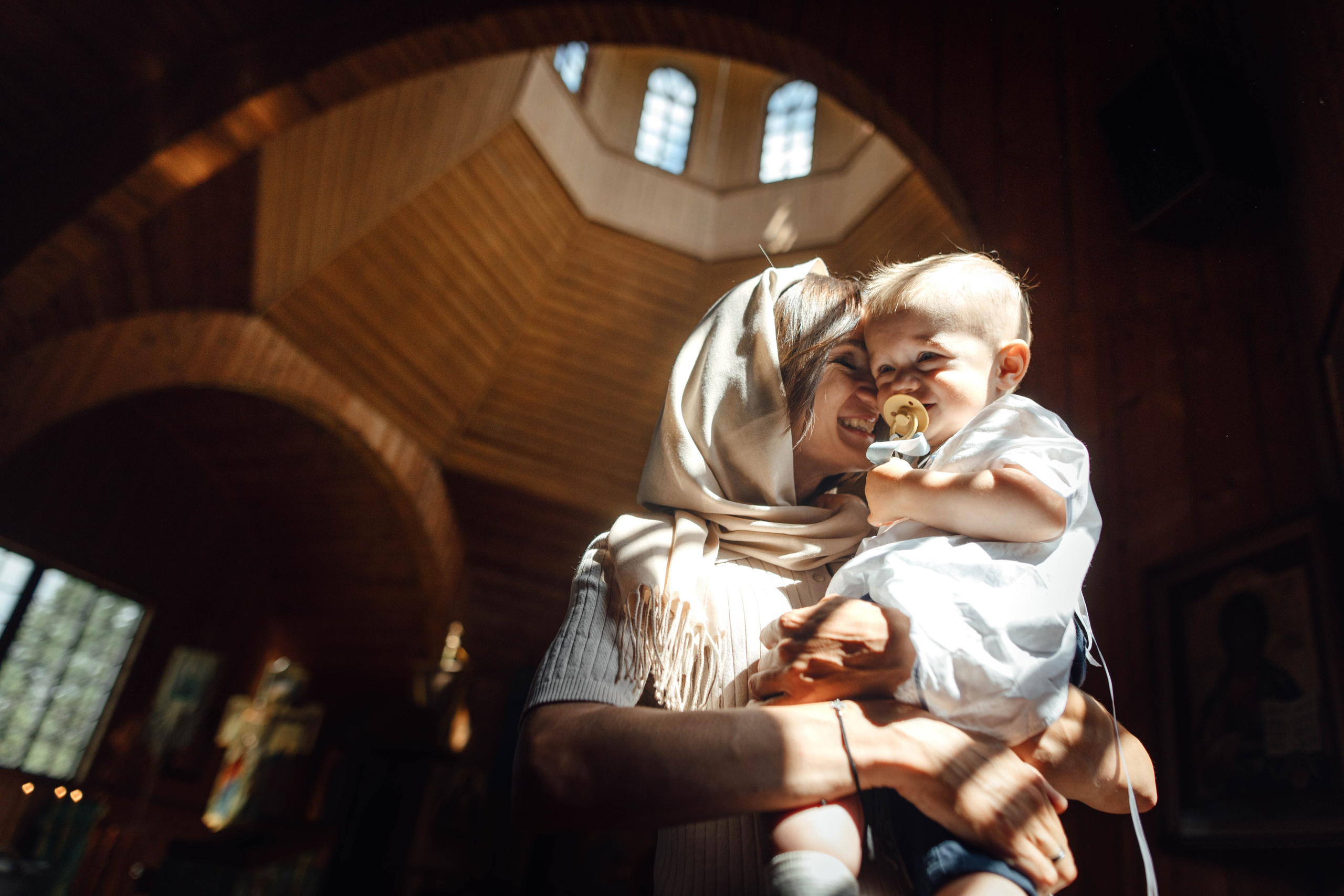 Крещение Тимофея, д. Киевец, храм Святой Троицы, август 2025