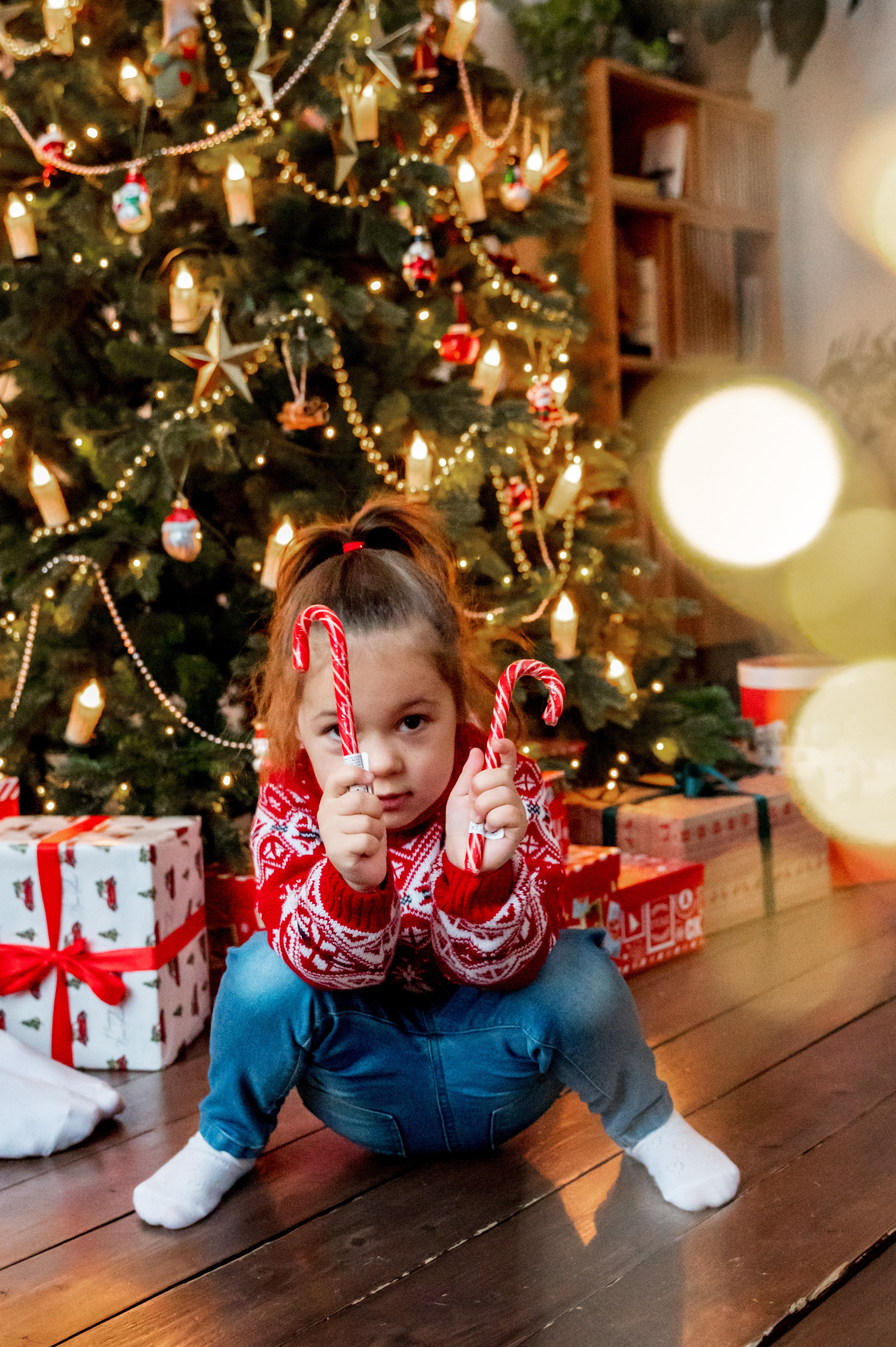 Новогодняя съёмка для мамы и дочки