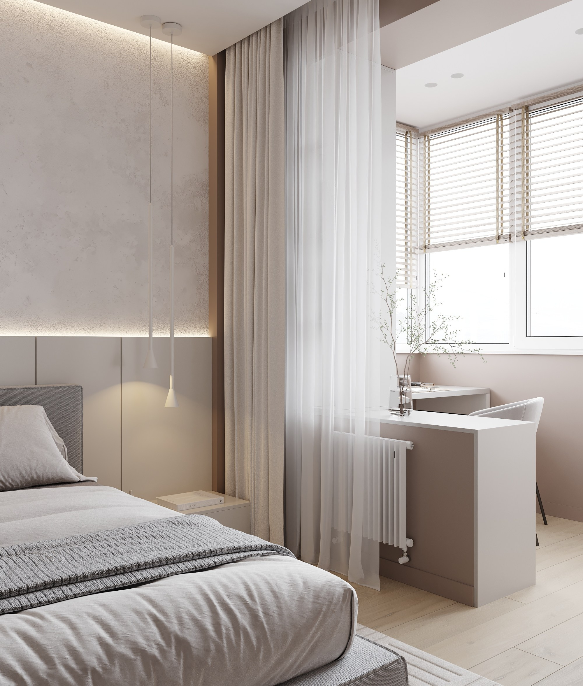 2-я Круговая, 67.3 кв.м. Дизайн интерьера, 3D-визуализация Владивосток