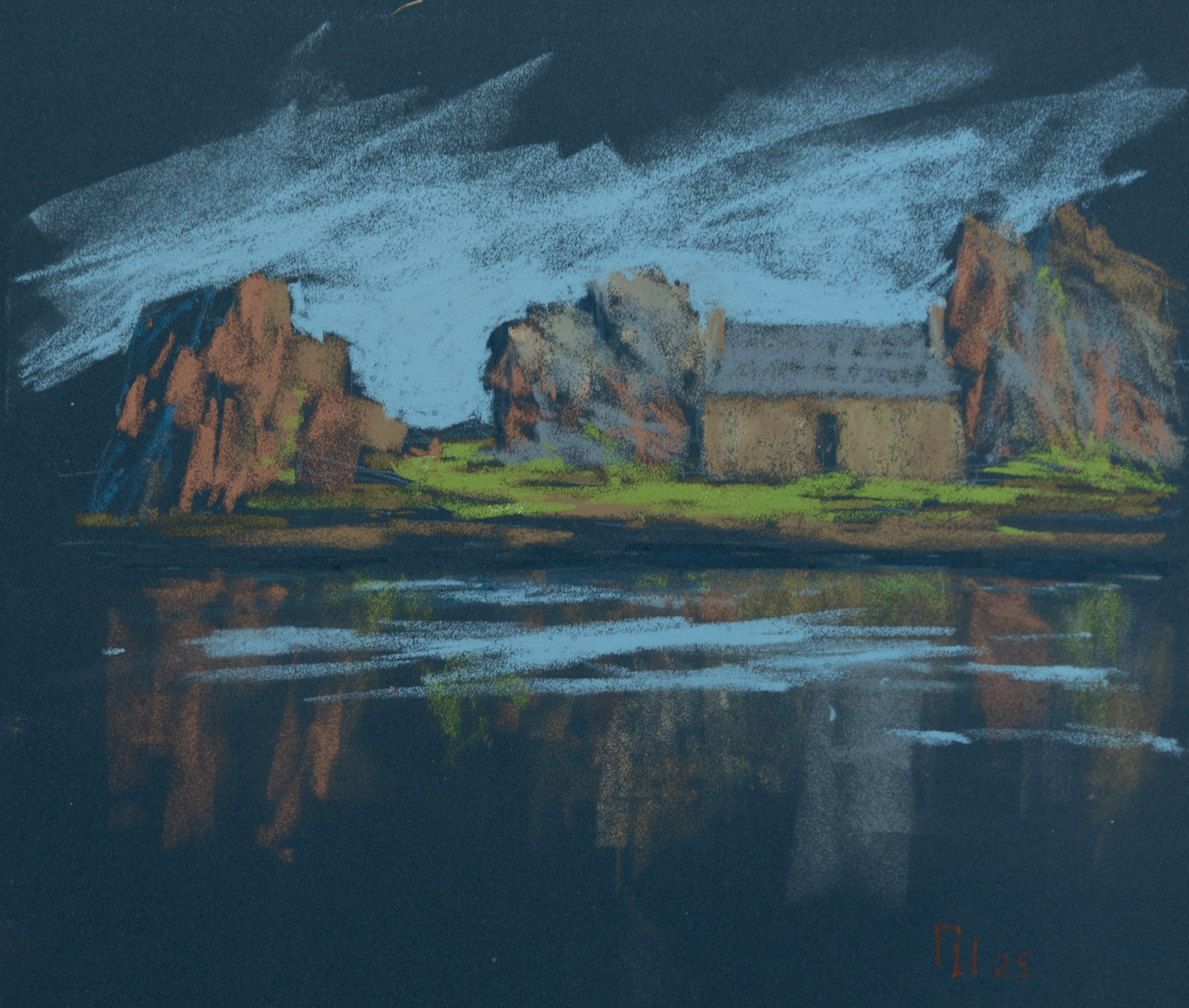 Франция, Плугрескан. Пастель, 30x26см