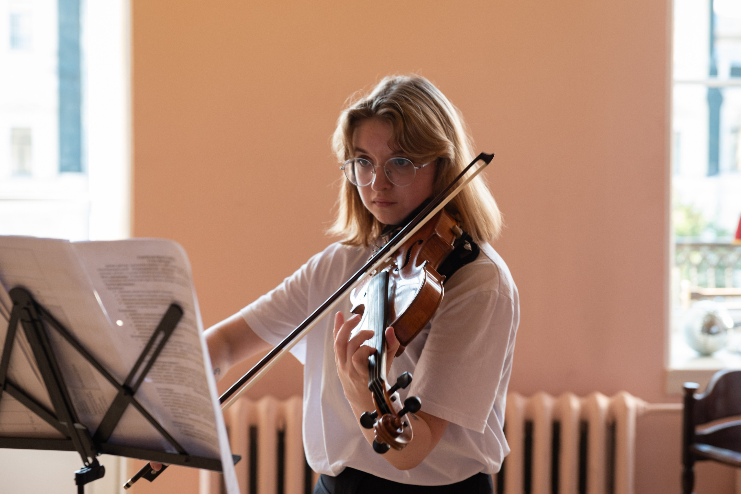 Девушка играет на скрипке, 