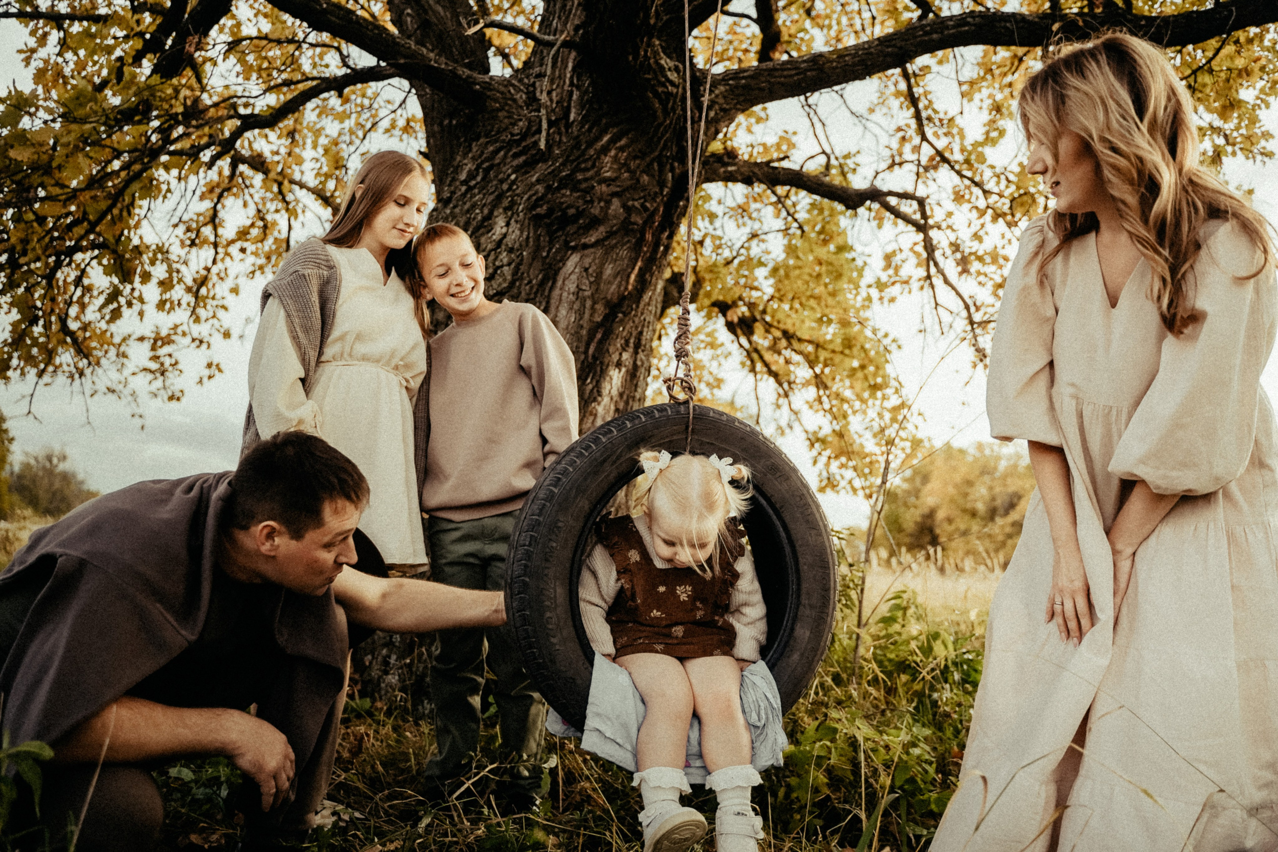 Семья на природе