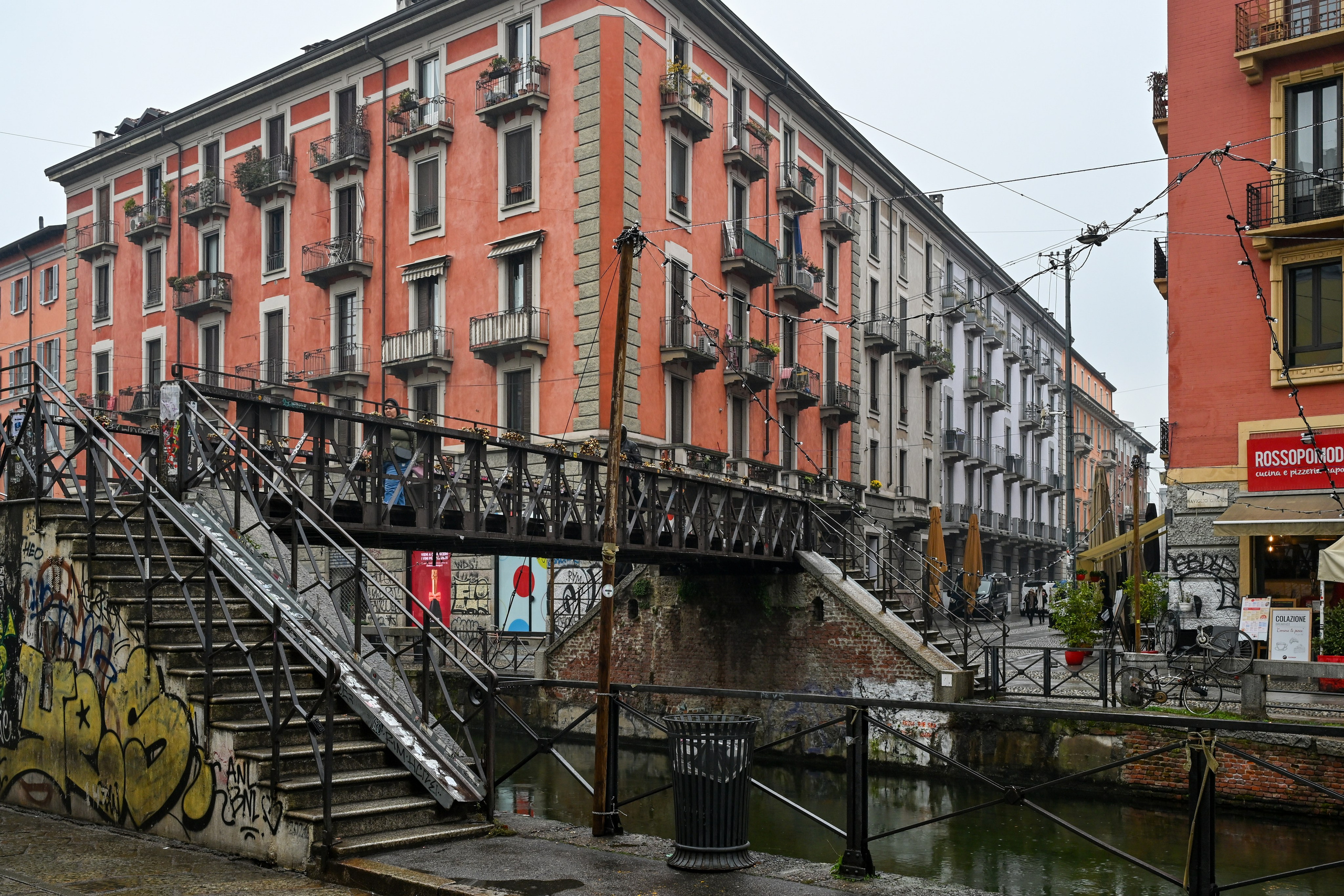 Milano: Navigli, City, Trams. Фотограф Минск