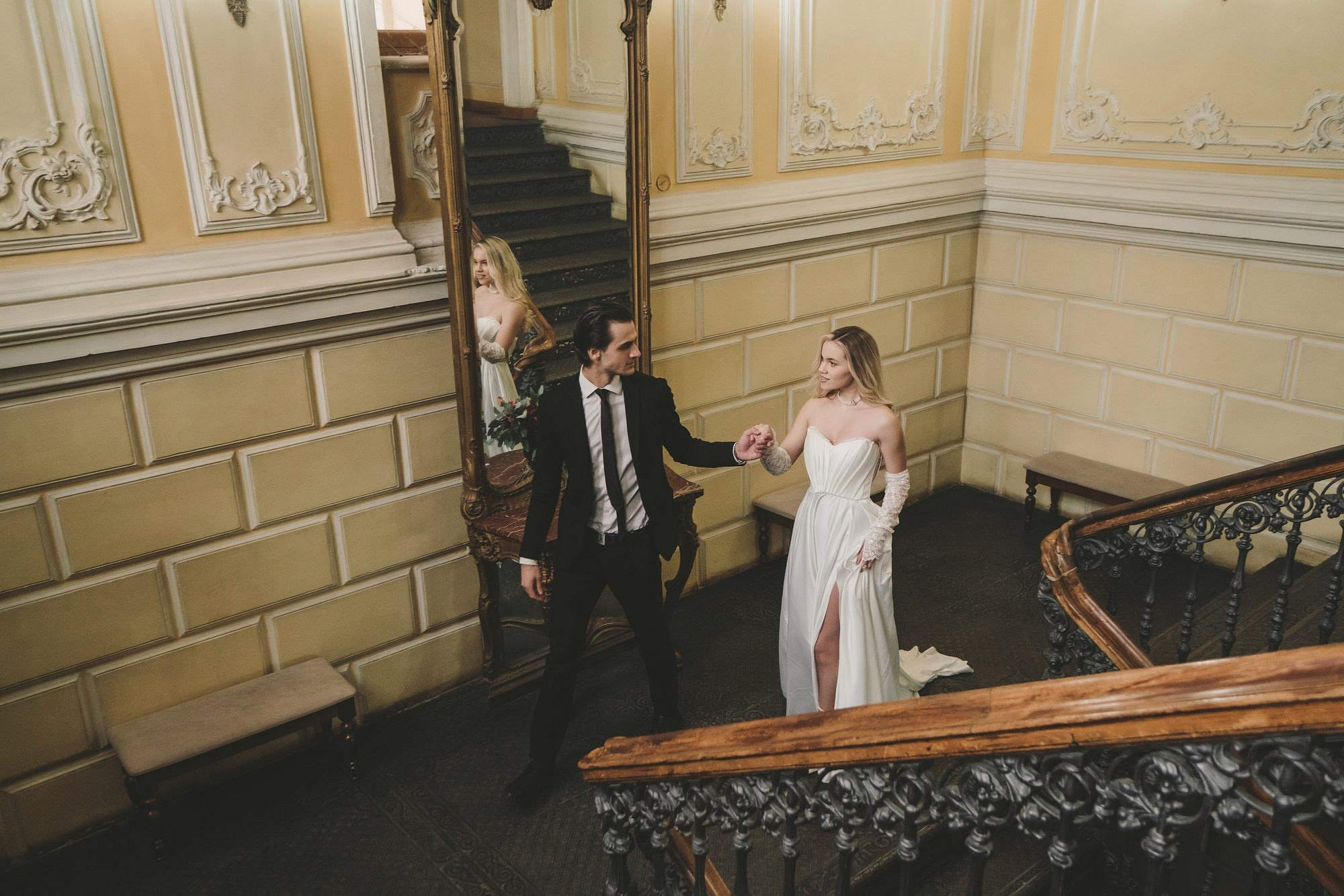 Свадебная фотосессия в Пушкинской библиотеке. Сергей Гладков свадебный фотограф в Москве