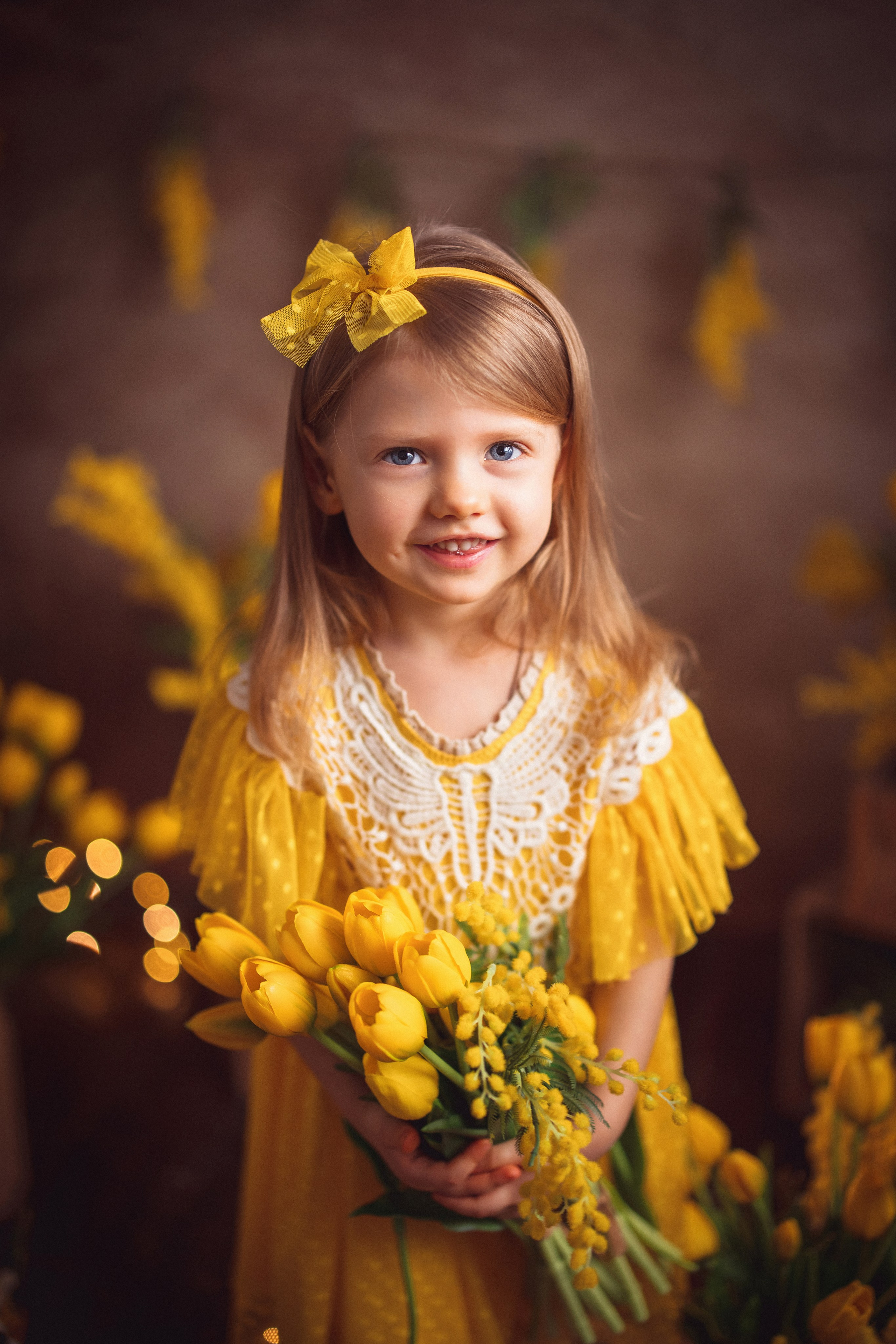 Детская фотосессия к 8 марта в фотостудии г. Краснодара. Семейный и детский фотограф в Краснодаре Анна Трашкова