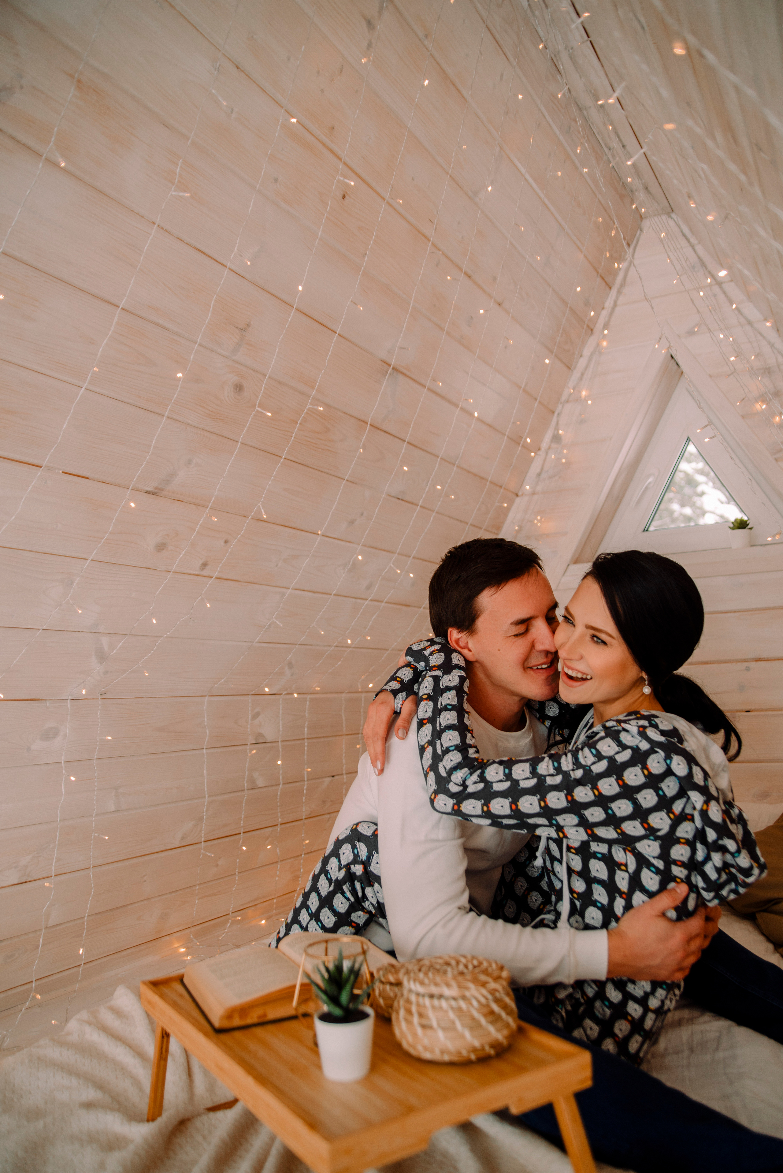 фотосессия в домике на природе, love-story