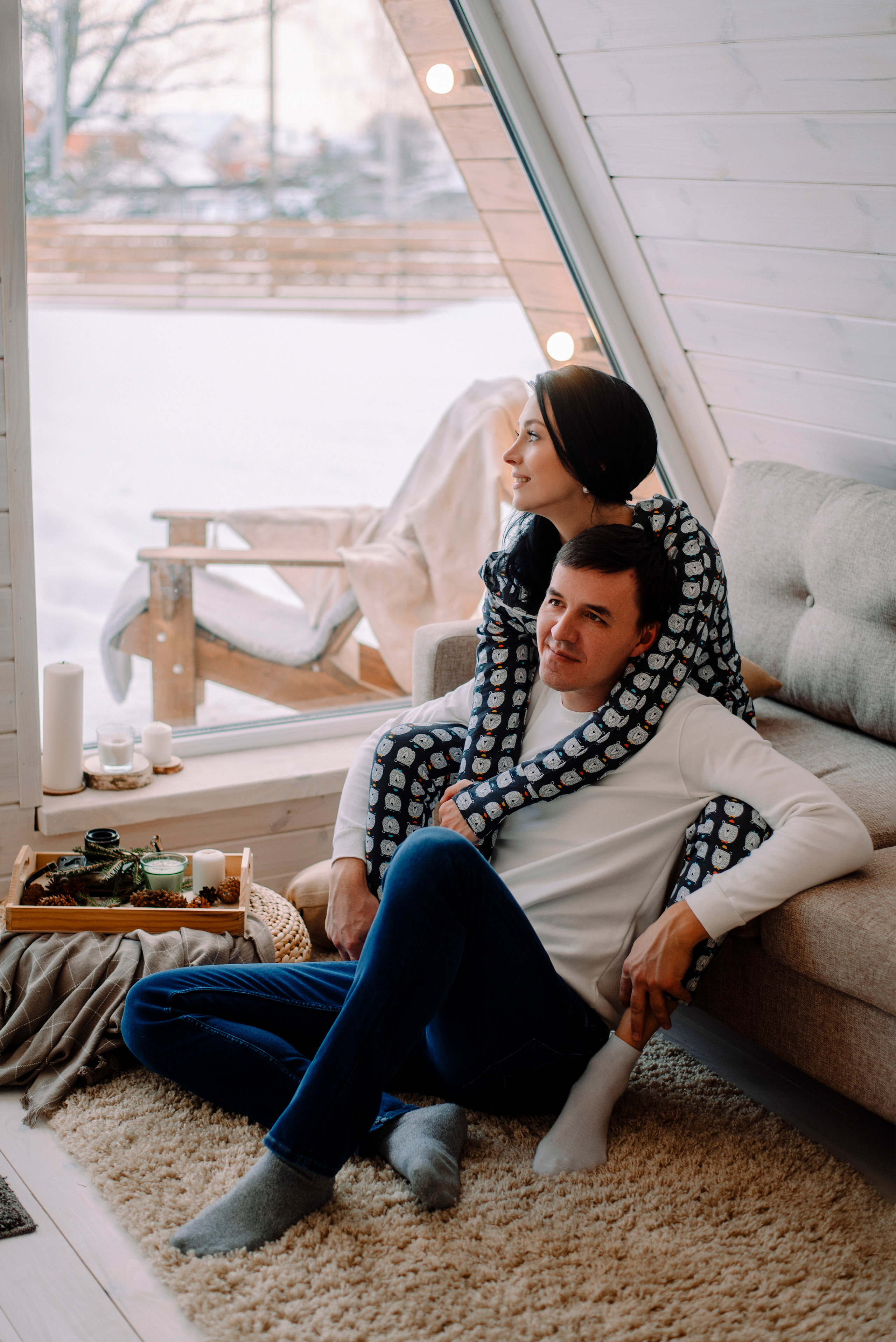 фотосессия в домике в лесу, love-story