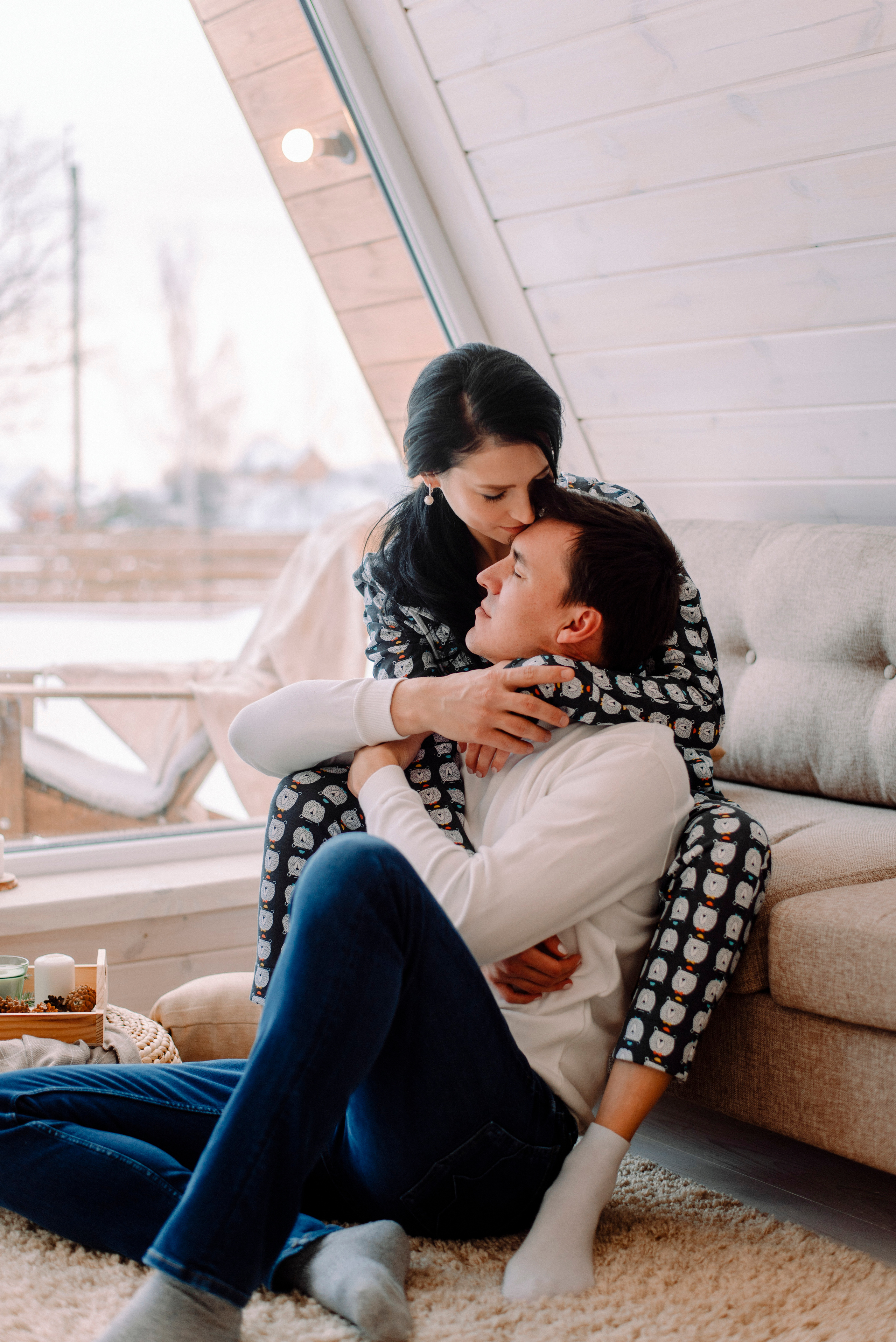 фотосессия в домике в лесу, love-story