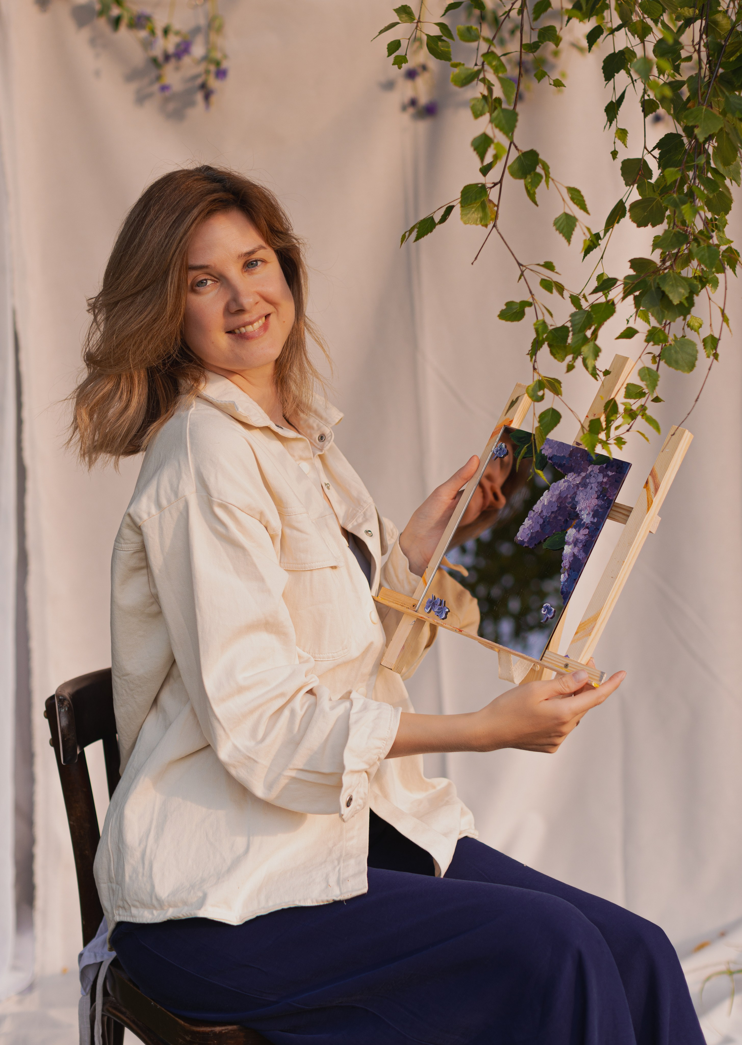 Мк Сирень на зеркале (девичник в парке). Анастасия Ракчеева Художник