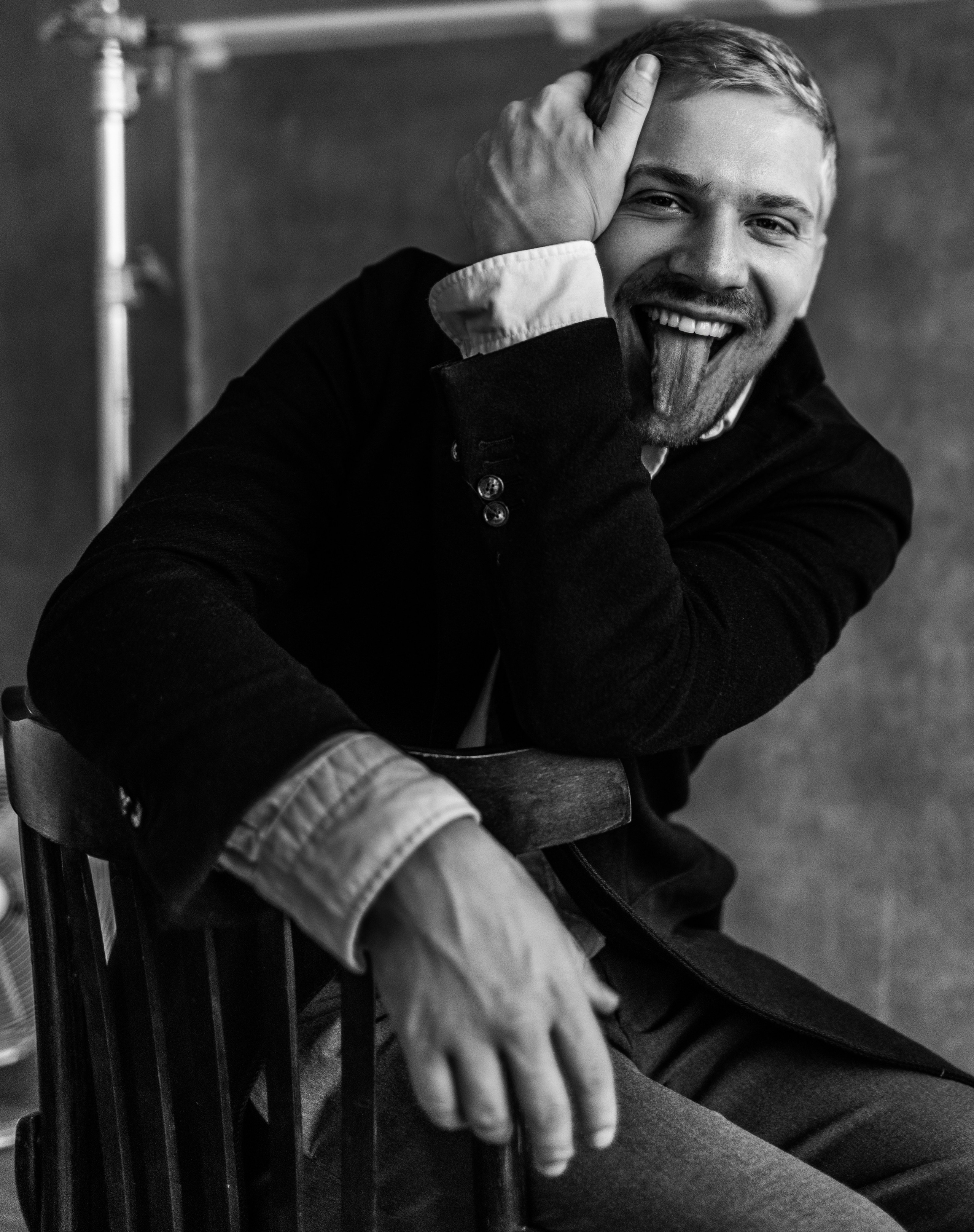 Мужской портрет Москва, черно-белое фото для портфолио.