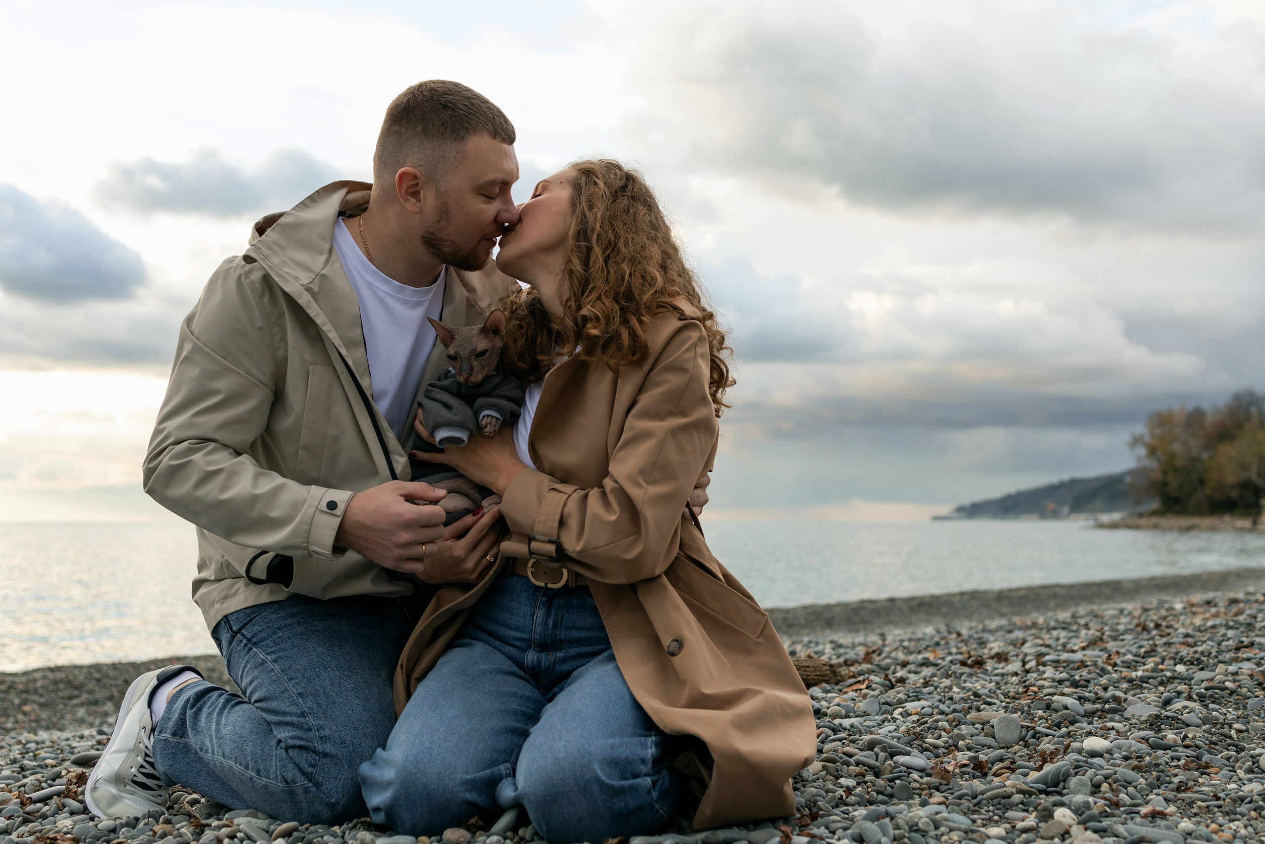 Пётр, Мария и кот Рич. Портретный фотограф и Love story в Сочи