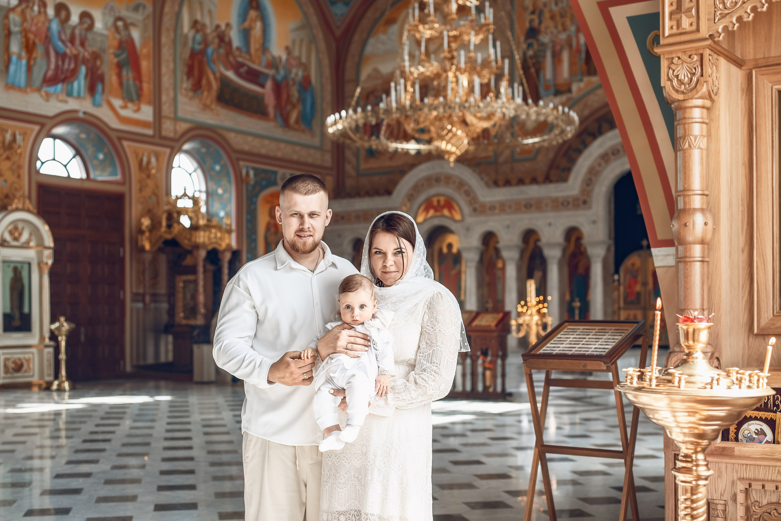 Храм Угрешского. Крещение на Вербное. Церковный фотограф на Таинство Крещения и Венчания в Оренбурге и Оренбургской области Екатерина Белкина