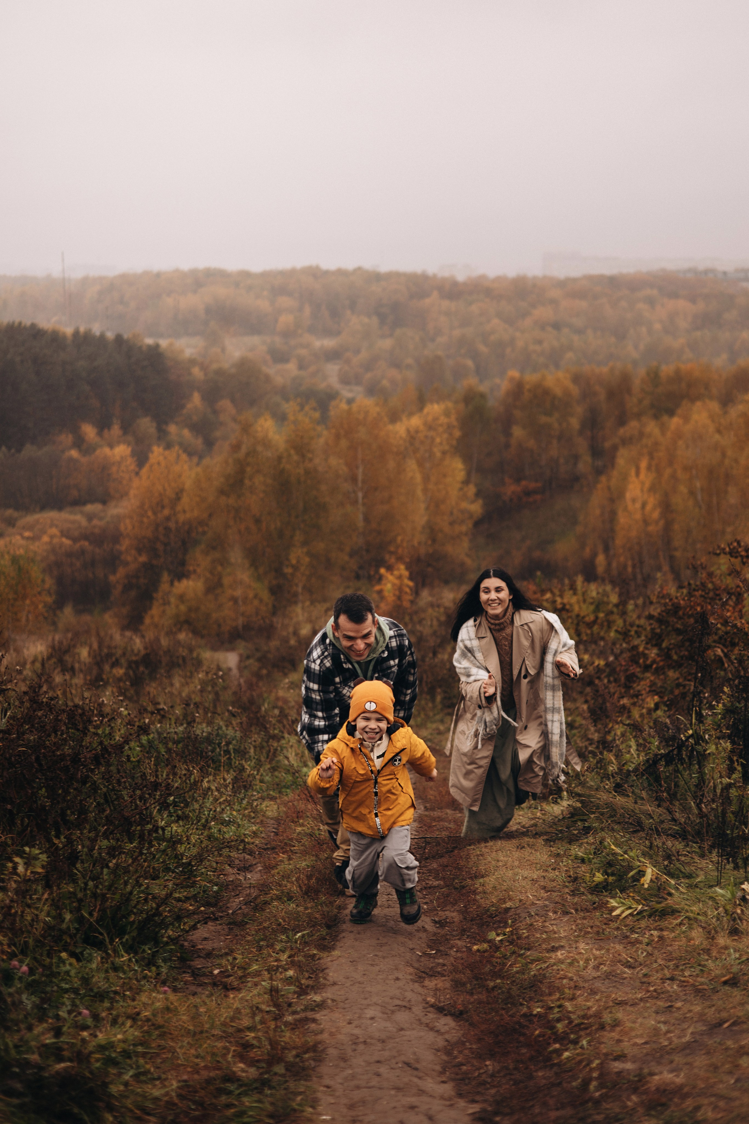 Осенняя фотосессия на Ореховых холмах. Семейный фотограф в Москве Марина Петра