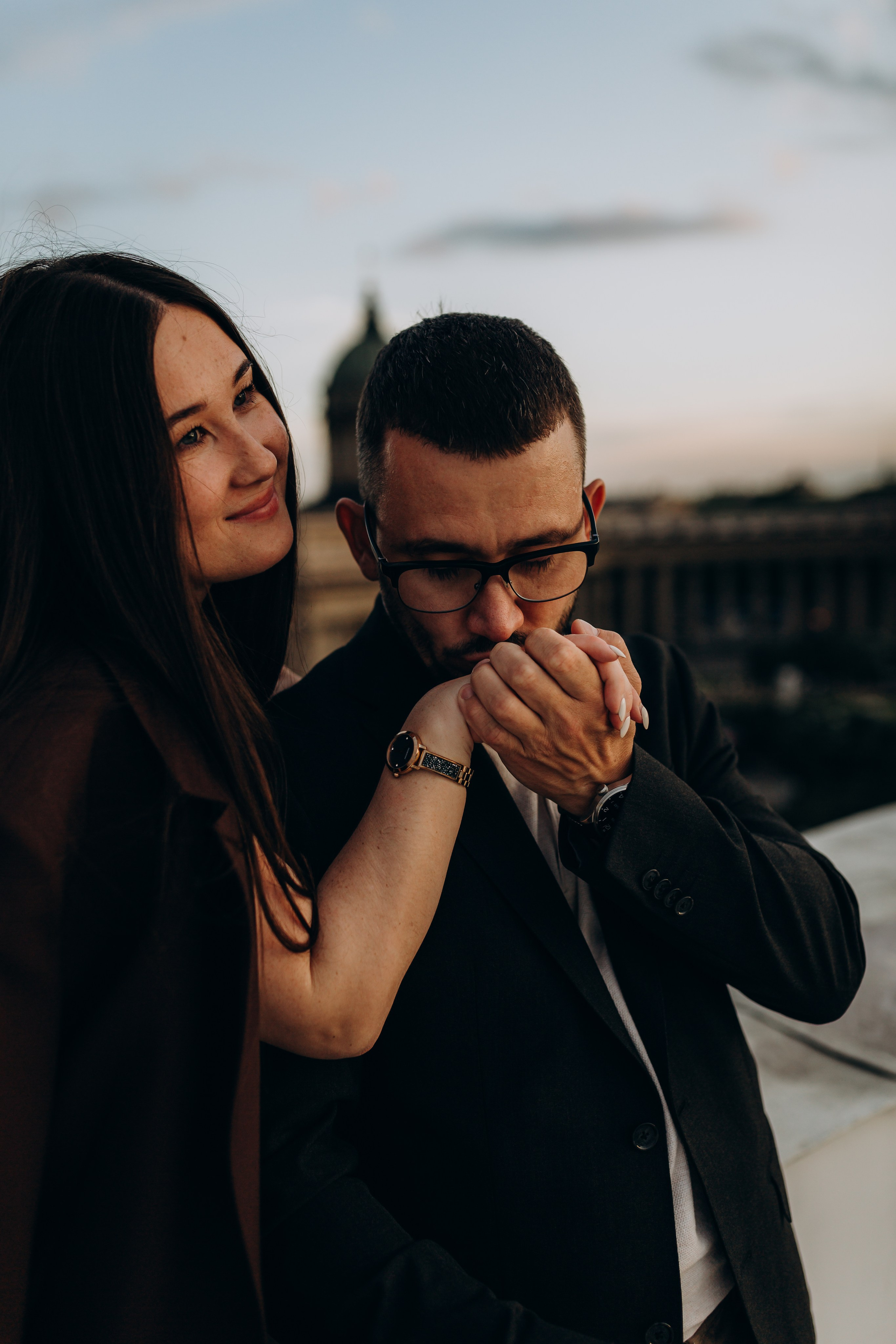 LoveStory на крышах Питера. Фотограф Санкт-Петербург Князева Елизавета