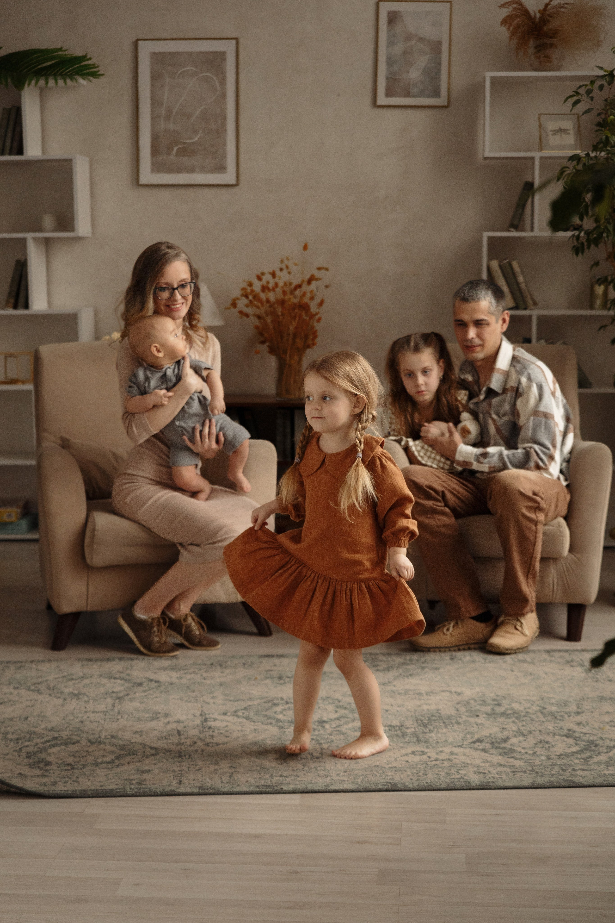 Семейная фотосессия дома. Семейный фотограф в Москве Трубинова Екатерина