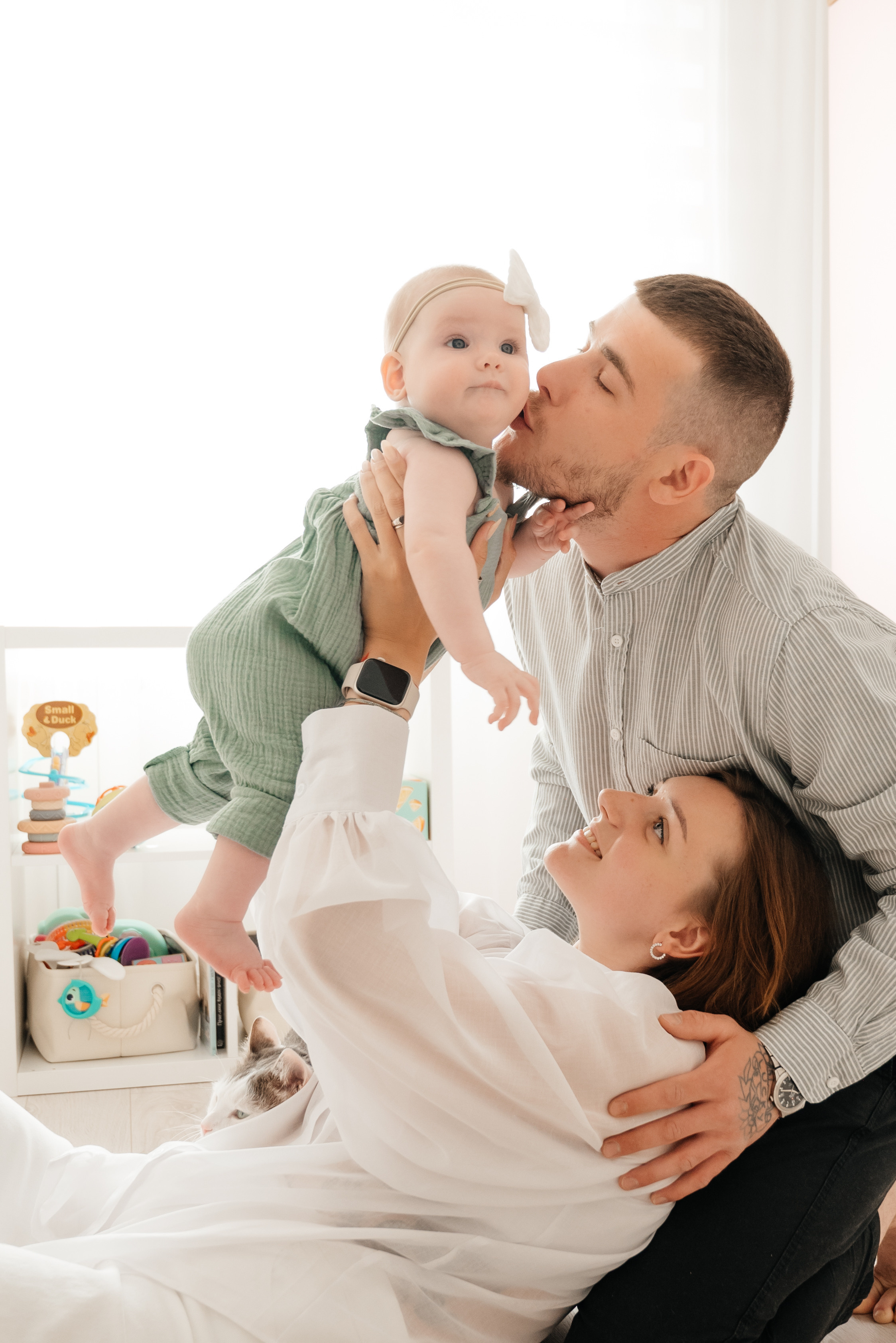 Анастасия, Андрей и малышка Алина. Свадебный и семейный фотограф Юлия Чернобай | Подольск, Москва, Московская область