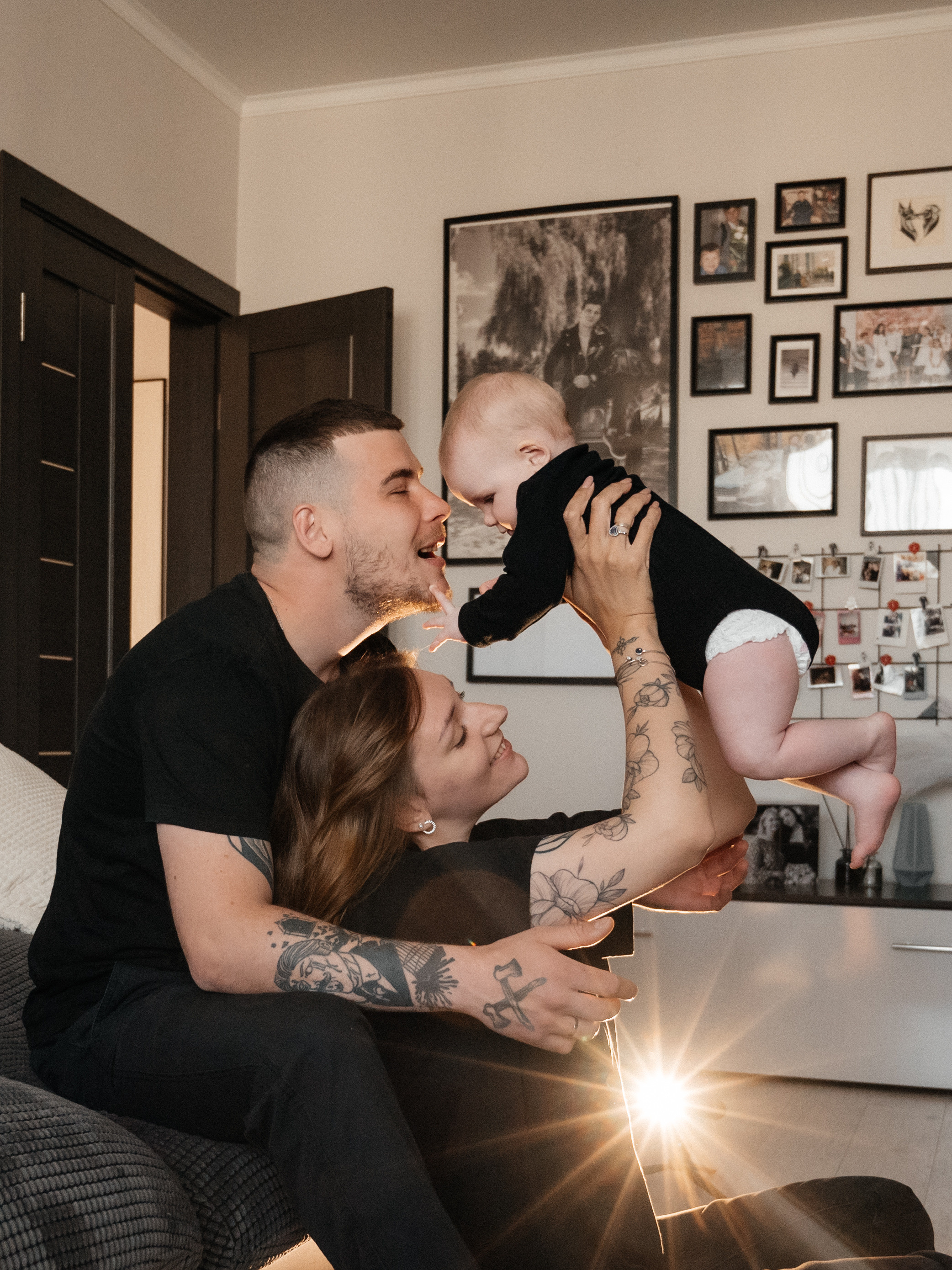 Анастасия, Андрей и малышка Алина. Свадебный и семейный фотограф Юлия Чернобай | Подольск, Москва, Московская область