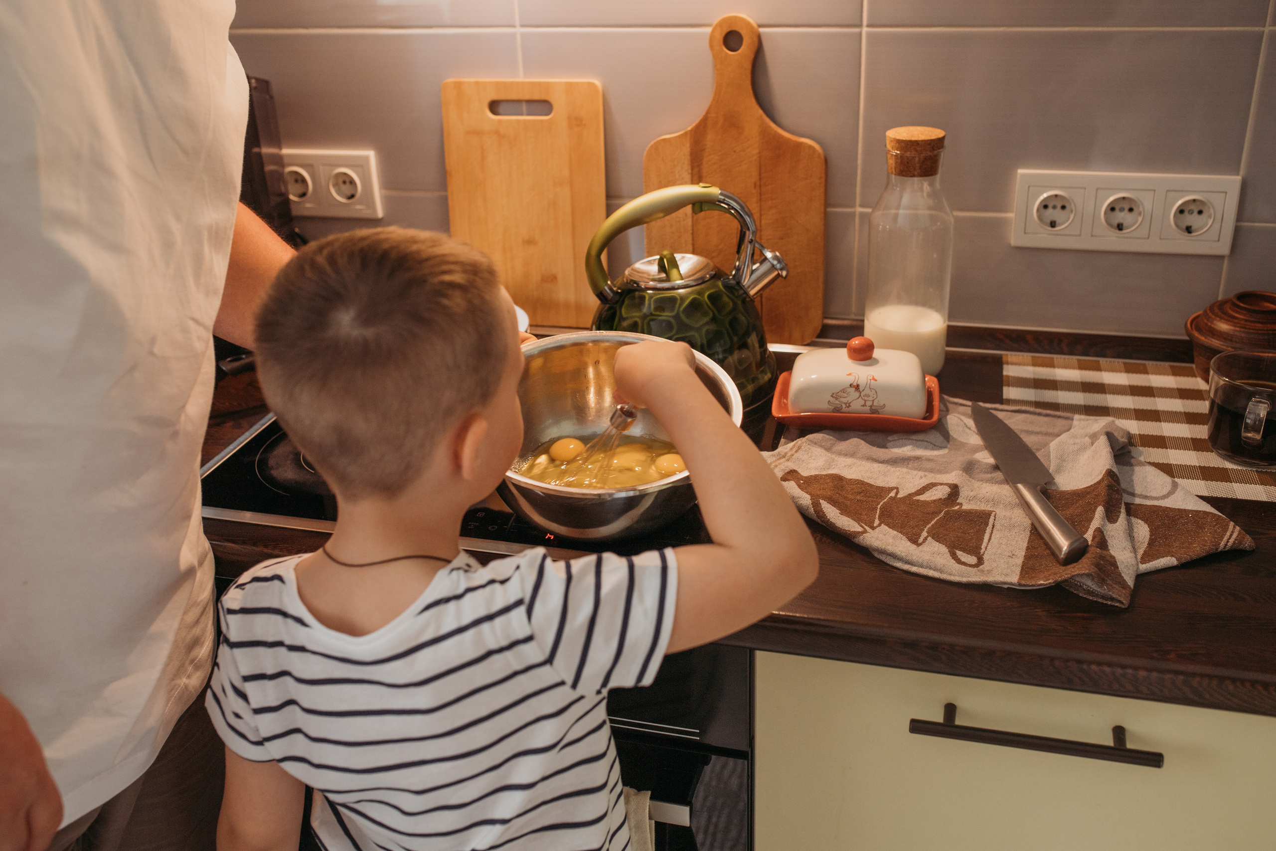 Семейный завтрак. Семейный и домашний фотограф в Москве и МО Королева Валерия