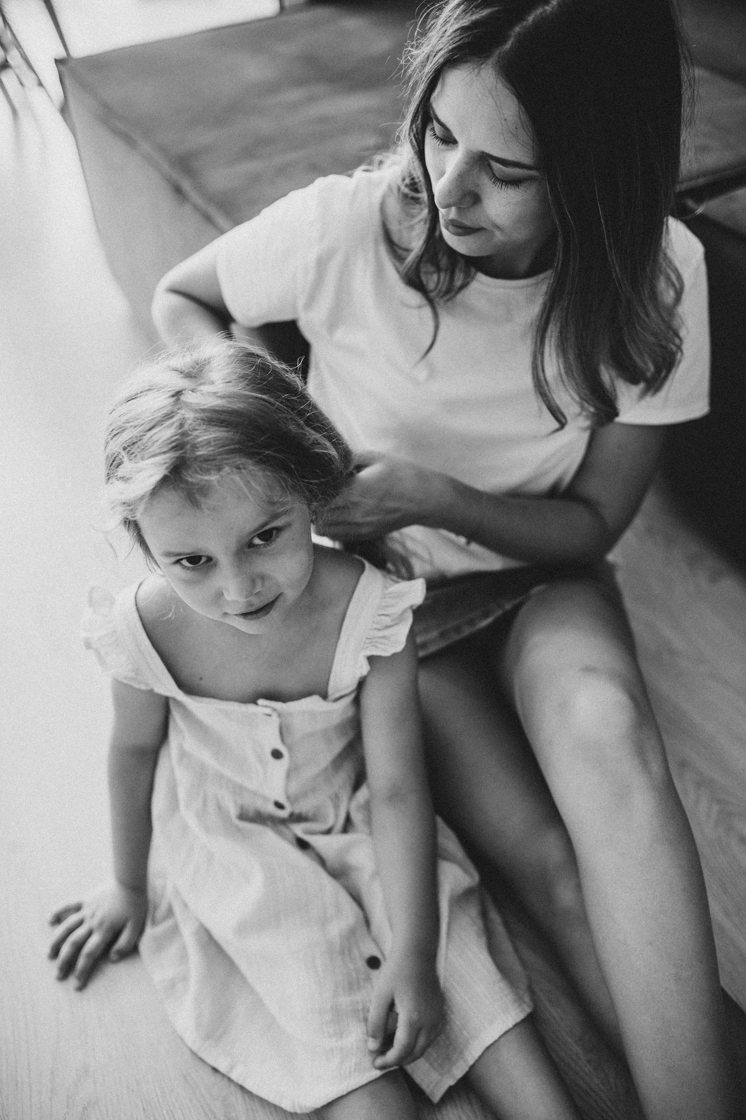 Марина с дочками. Семейный и домашний фотограф в Москве и МО Королева Валерия