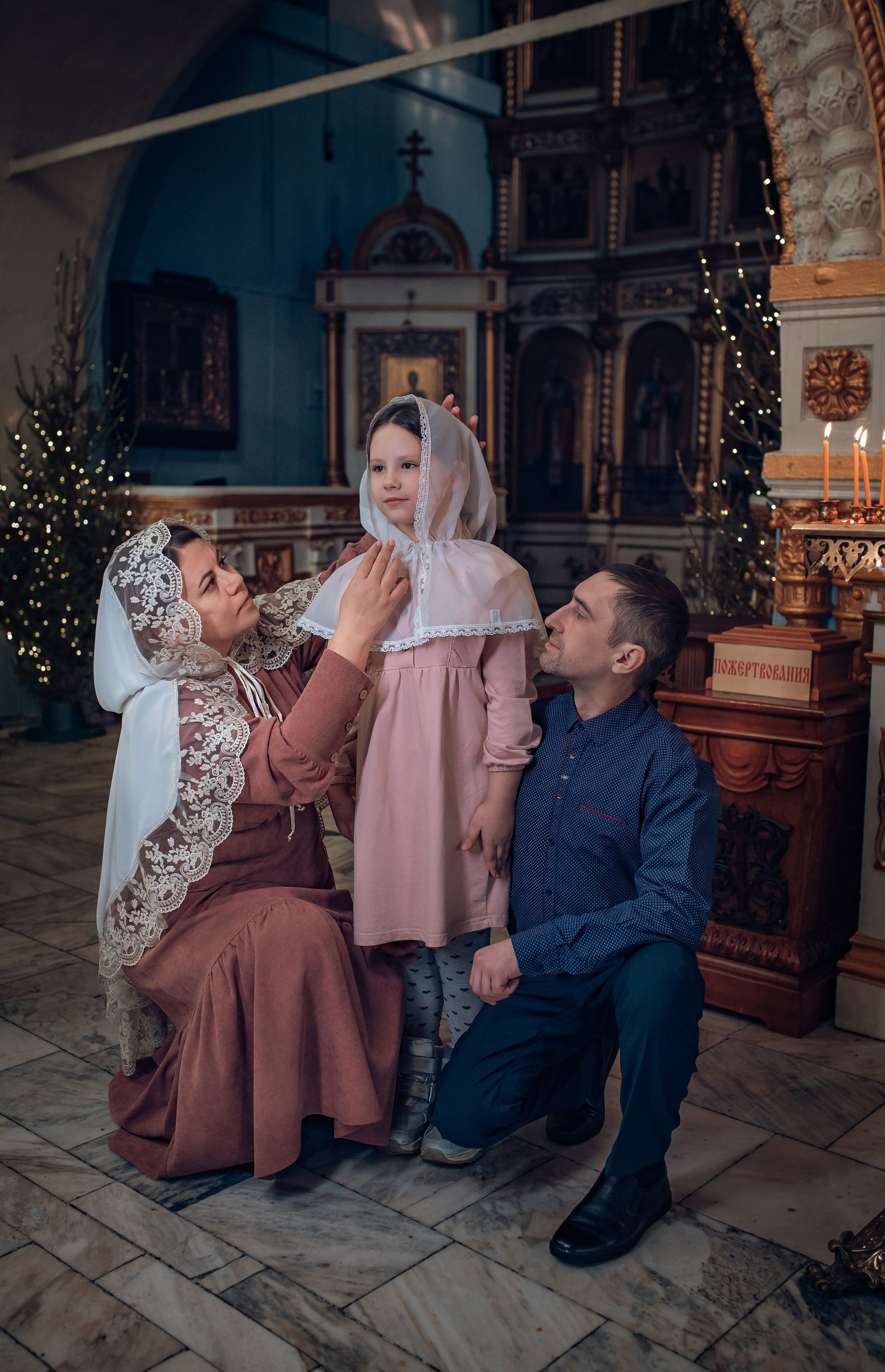 Крещение Розы в Покровском кафедральном соборе. Фотографы крещения/венчания  Красноярск Татьяна и Вячеслав Переваловы