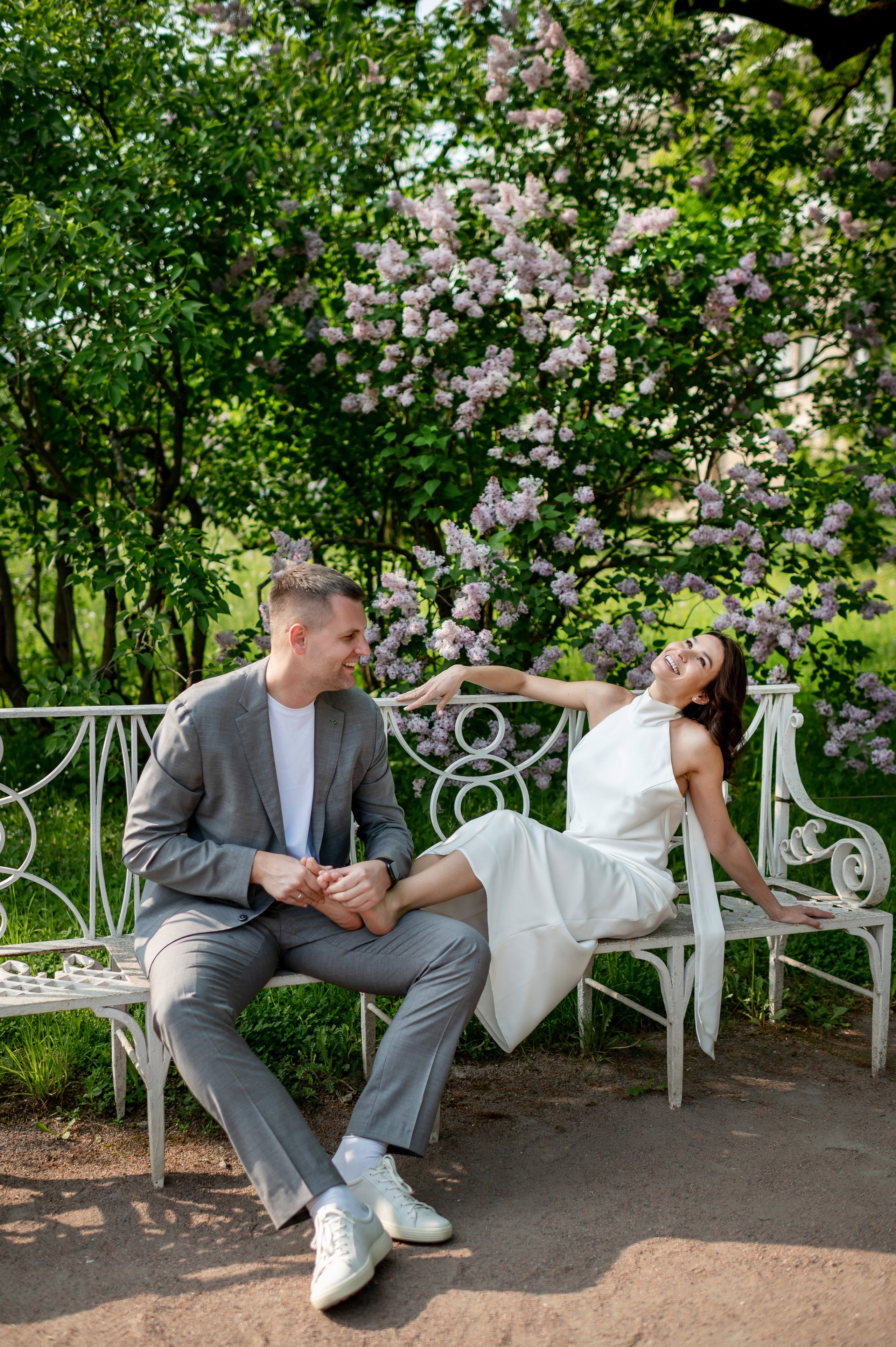 Алина и Алексей (прогулка на кабриолете, Академия Художеств, Екатерининский парк в Пушкине). Портретный, семейный и свадебный фотограф в Санкт-Петербурге и в Пушкине Ширяев Денис