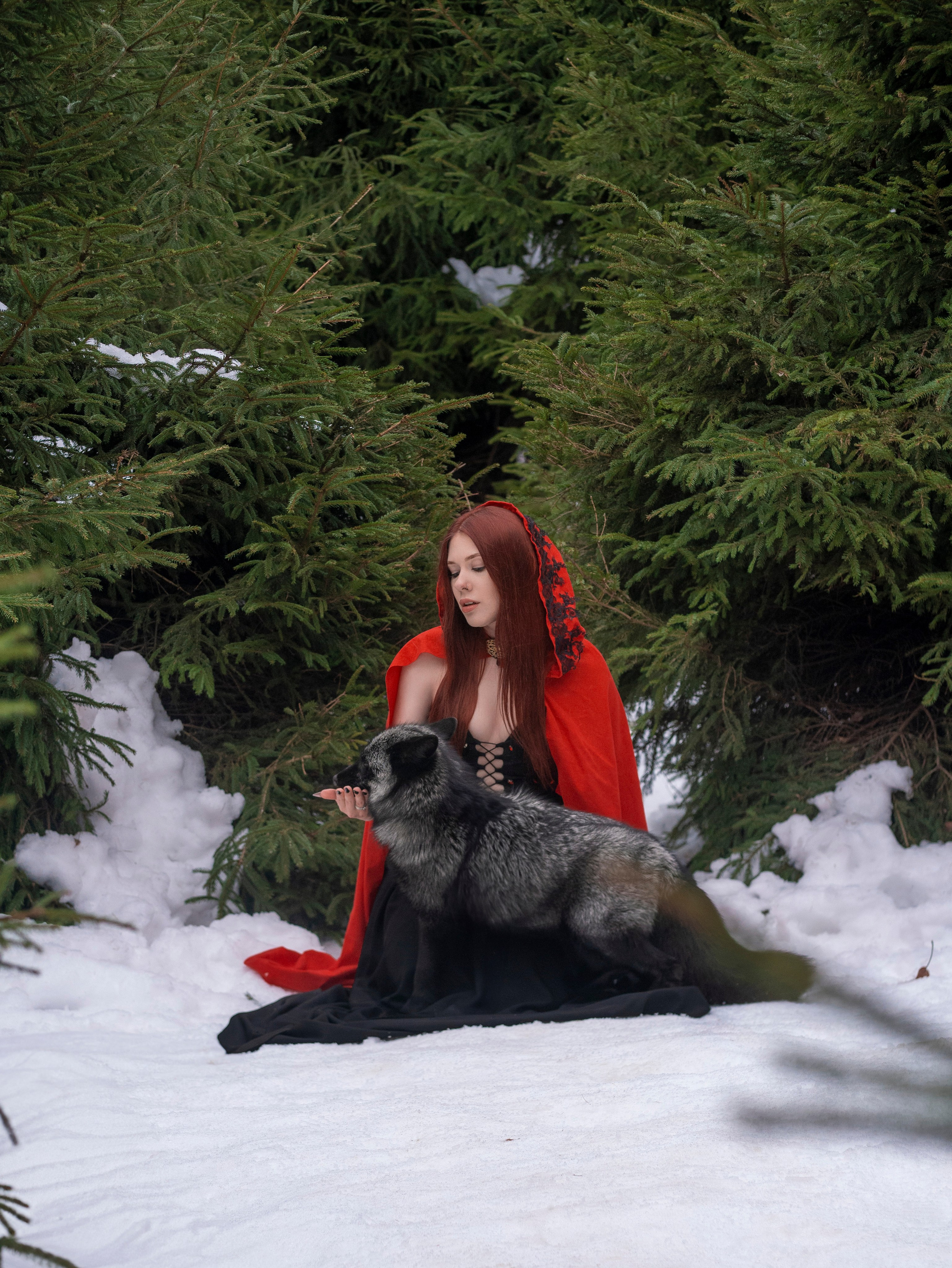 Лина и лис Мигель. Арт фотограф, женский фотограф Москва