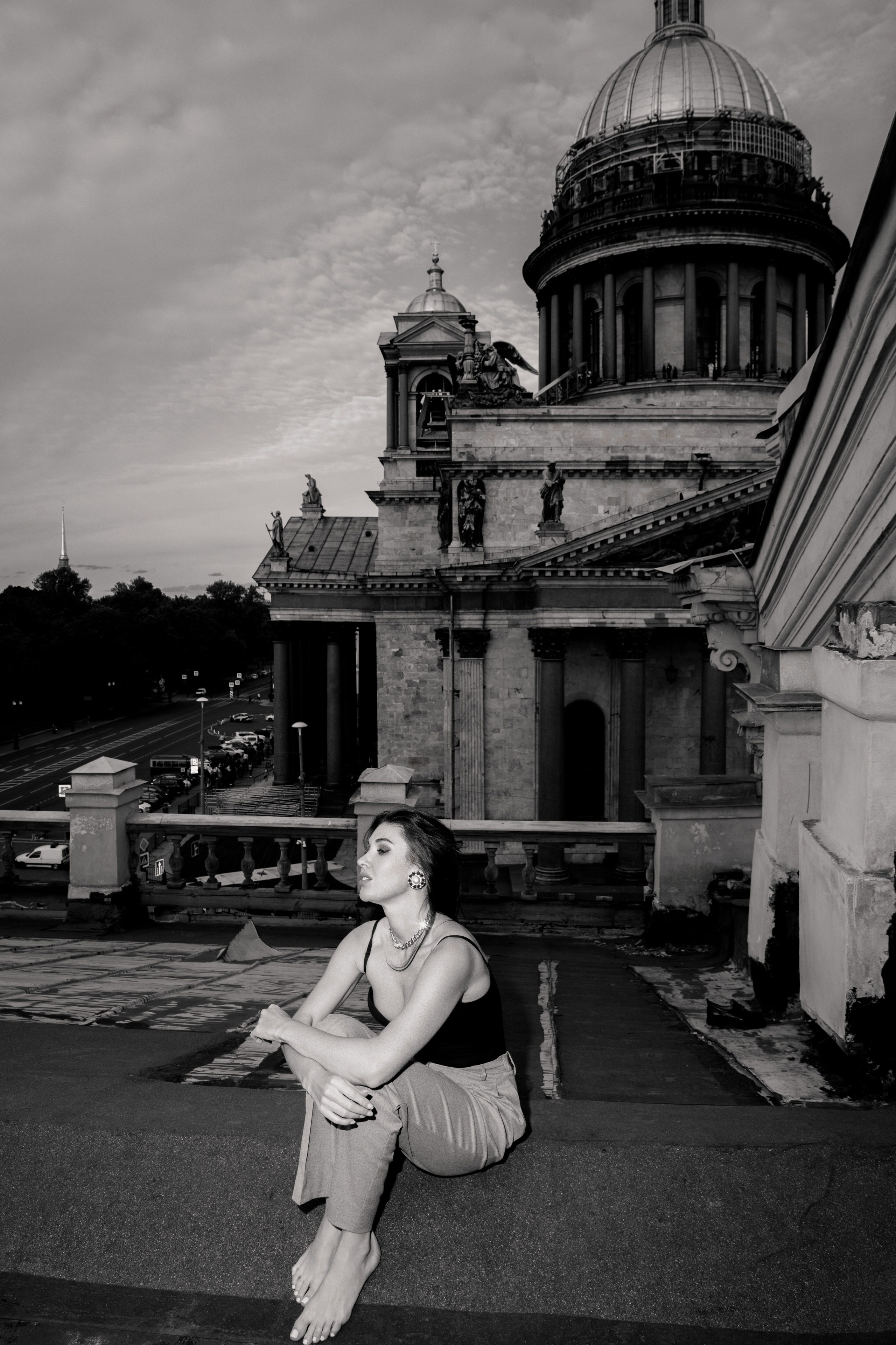 Вероника (съемка на крыше). Фотограф в Москве и Санкт-Петербурге Дарина