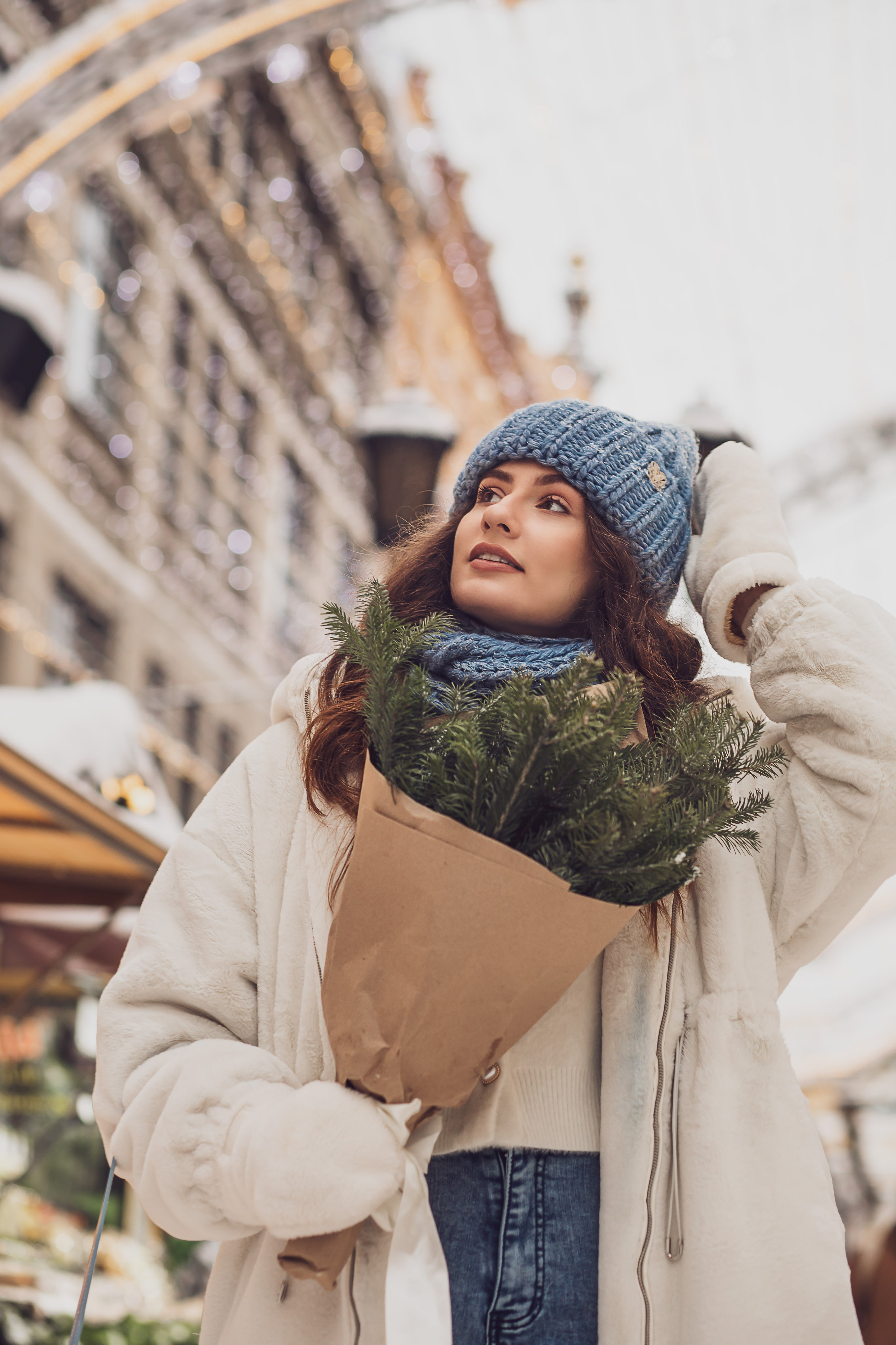 Вероника. Новогодняя фотопрогулка на Манежной площади. Свадебный и семейный фотограф в Колпино и СПб Юлия Папанова