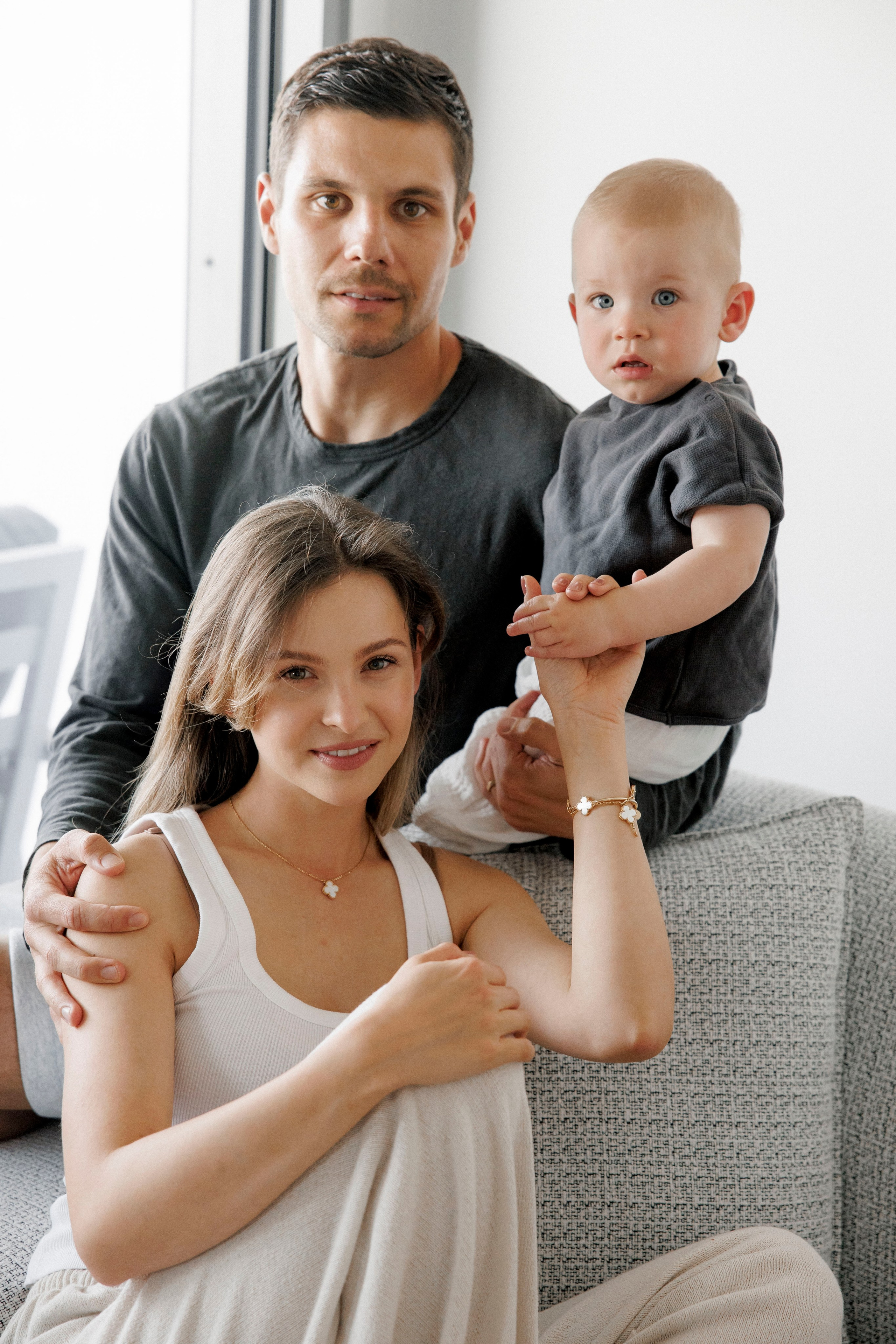 One year old at home. Wedding and family photographer