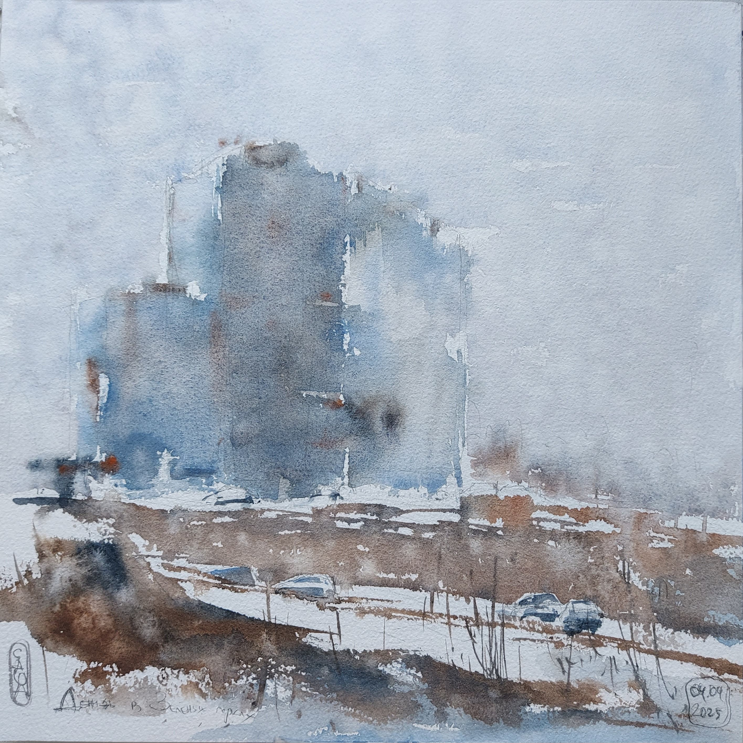 Not-quite-"The Green Hills" neighbourhood | Tomsk, Russia | March 2025 | 26 x 26 cm